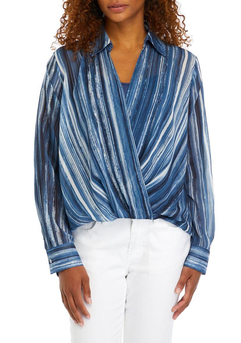 Womens Wrap Twist Front Top