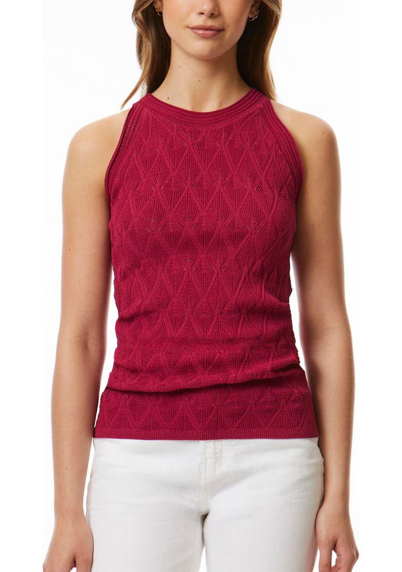 Womens Sleeveless Halter Sweater Top