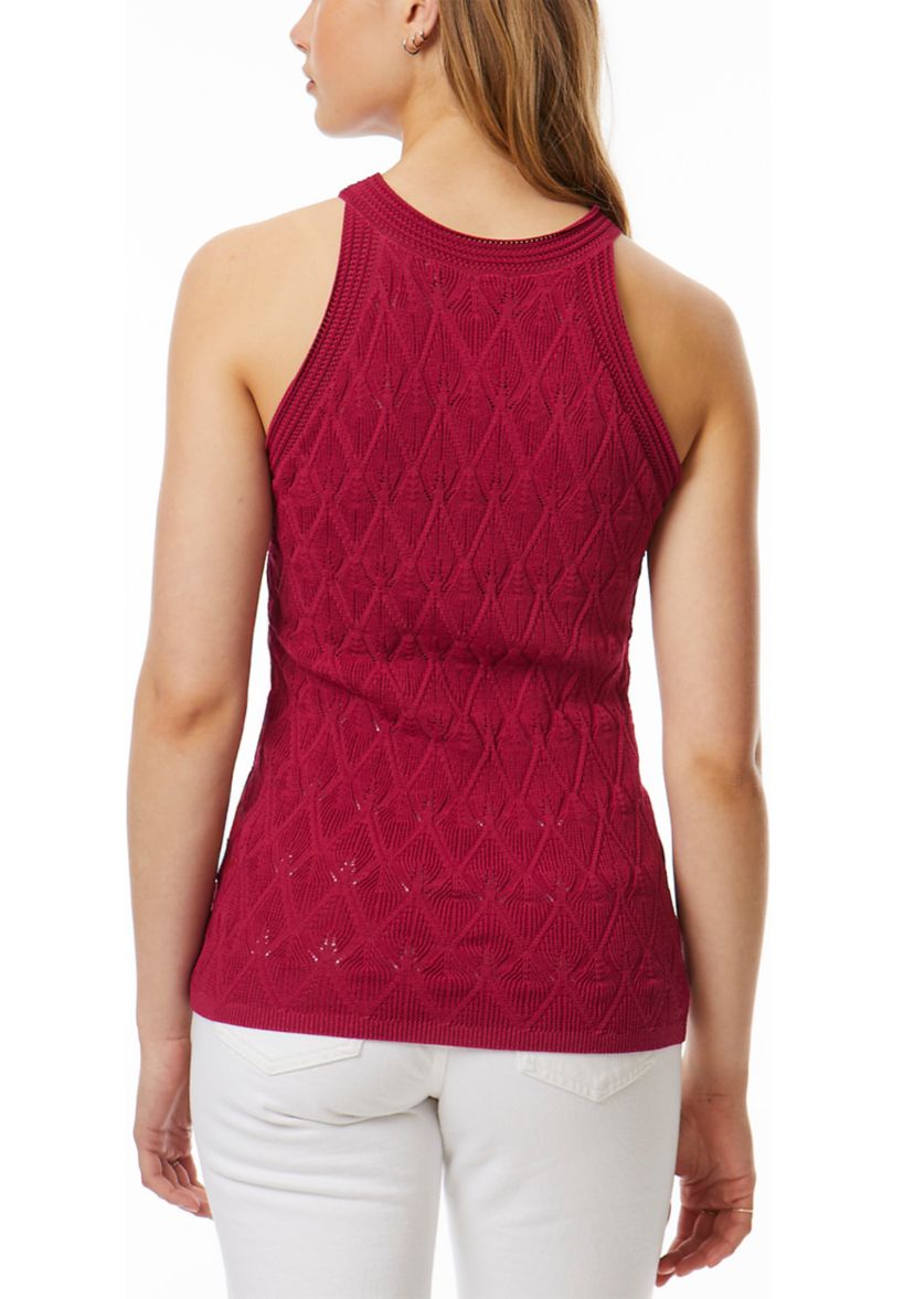 Womens Sleeveless Halter Sweater Top