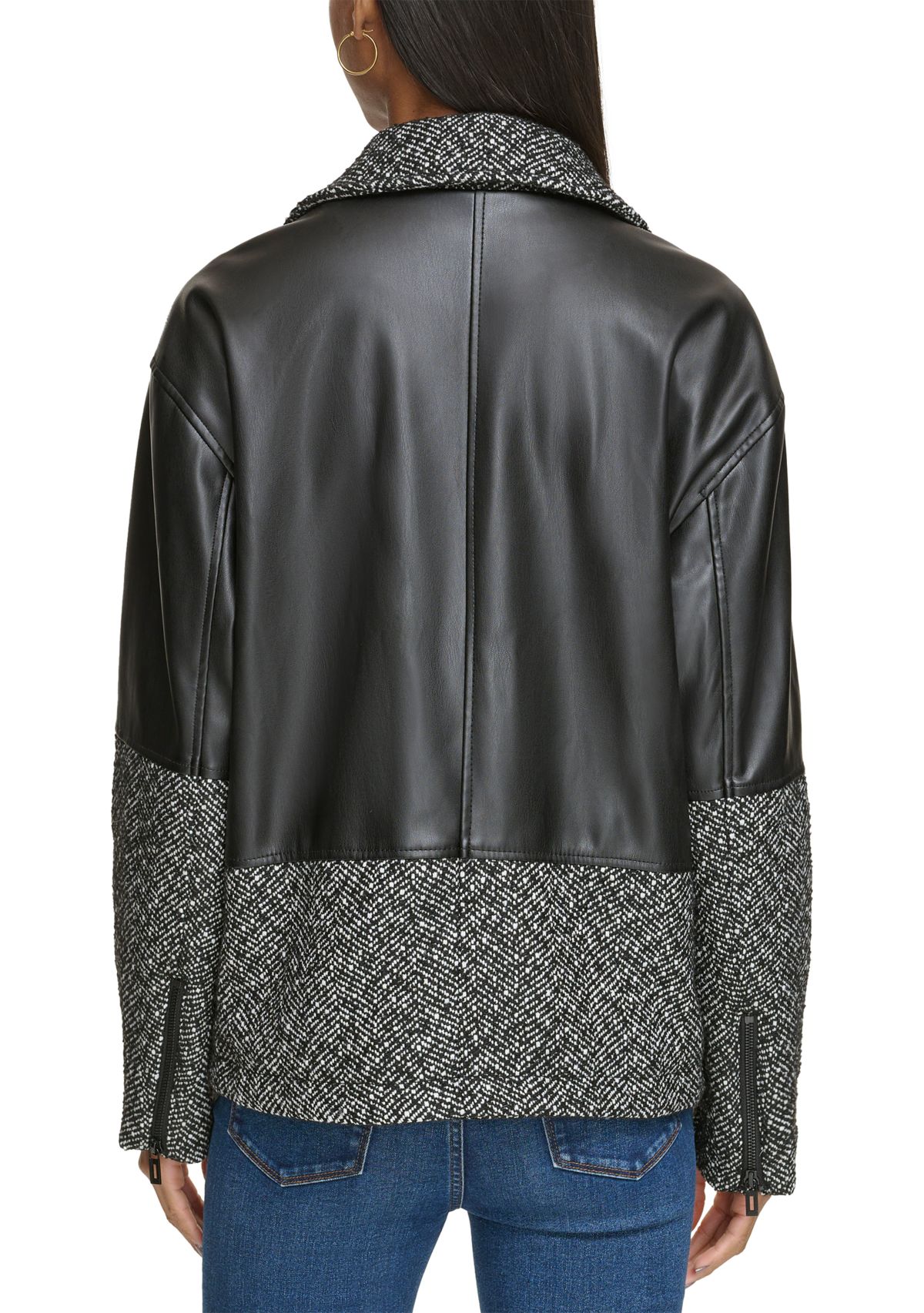 Womens Herringbone Trim Jacket