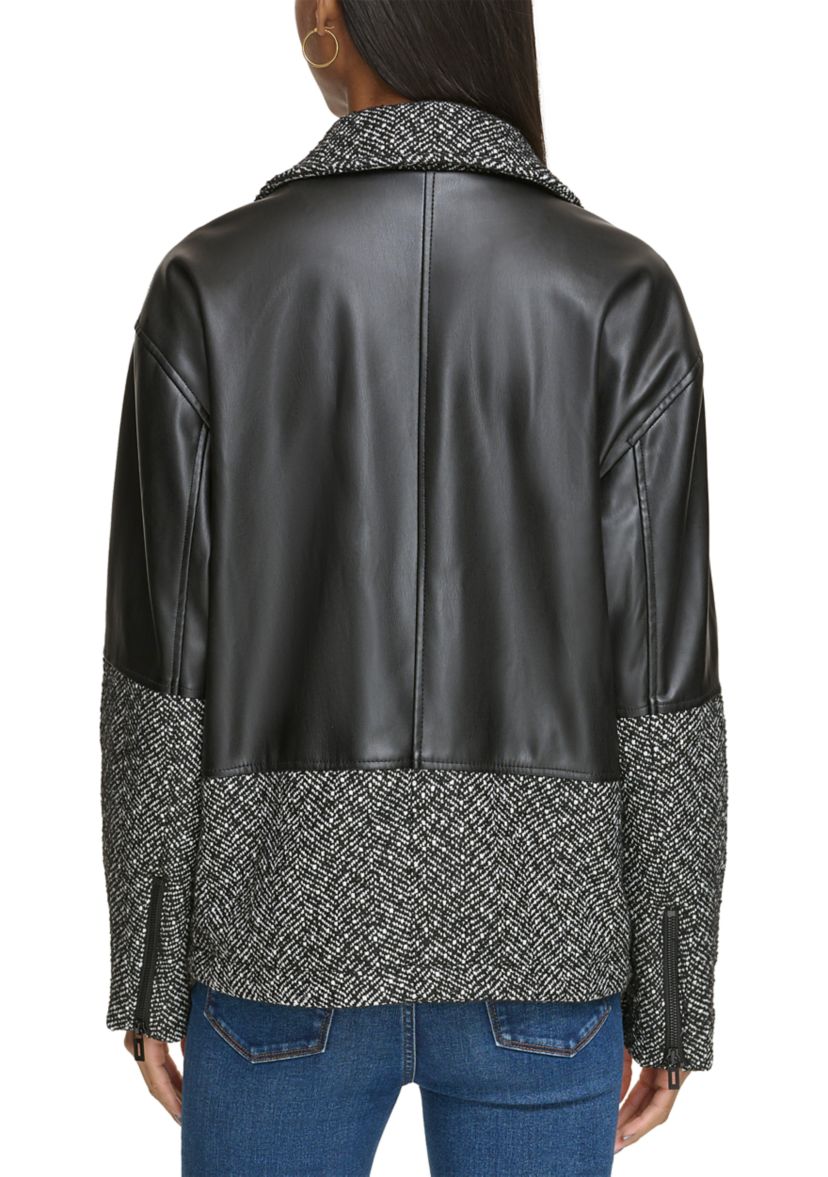 Womens Herringbone Trim Jacket