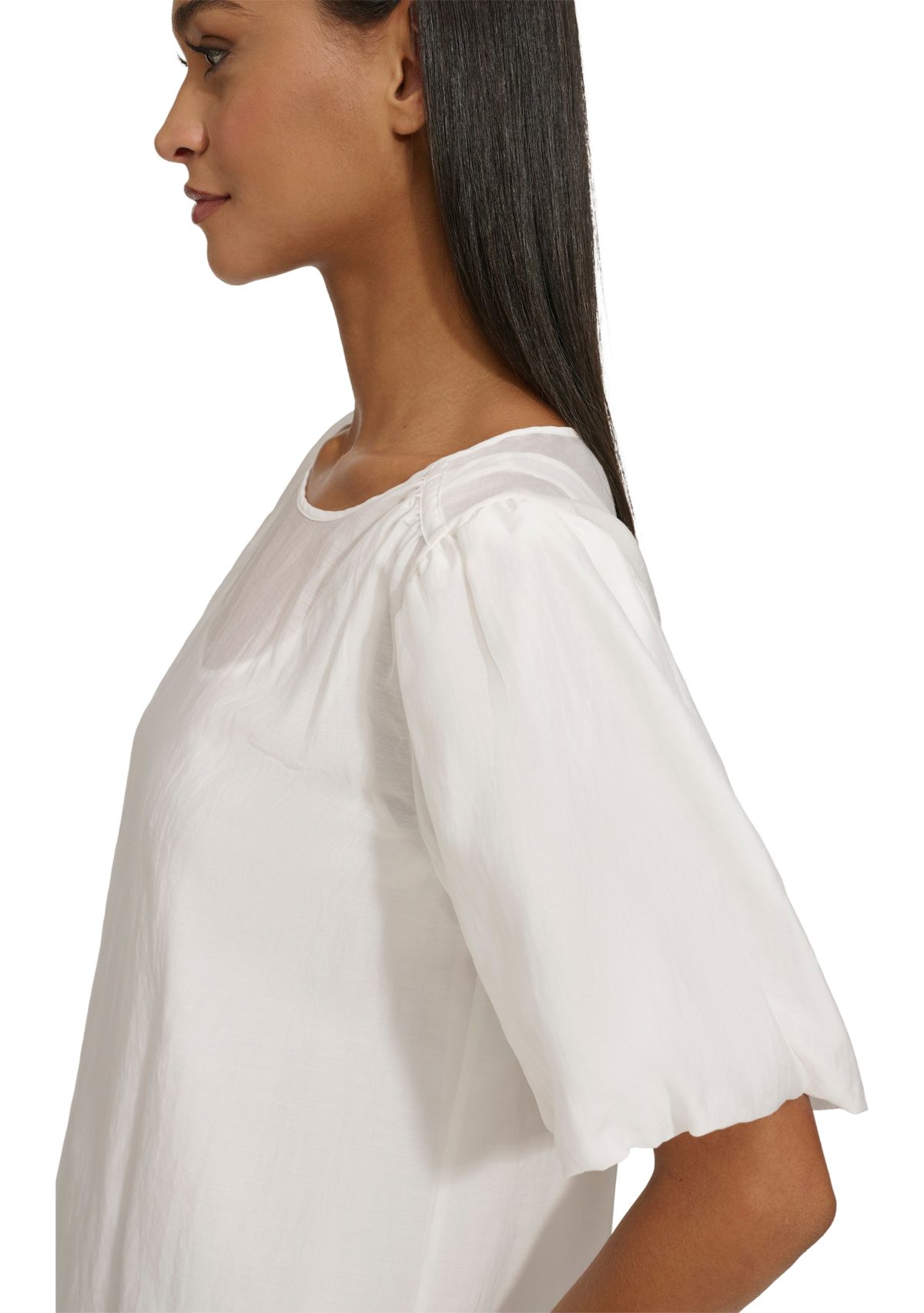 Womens Puff Sleeve Organza Blouse