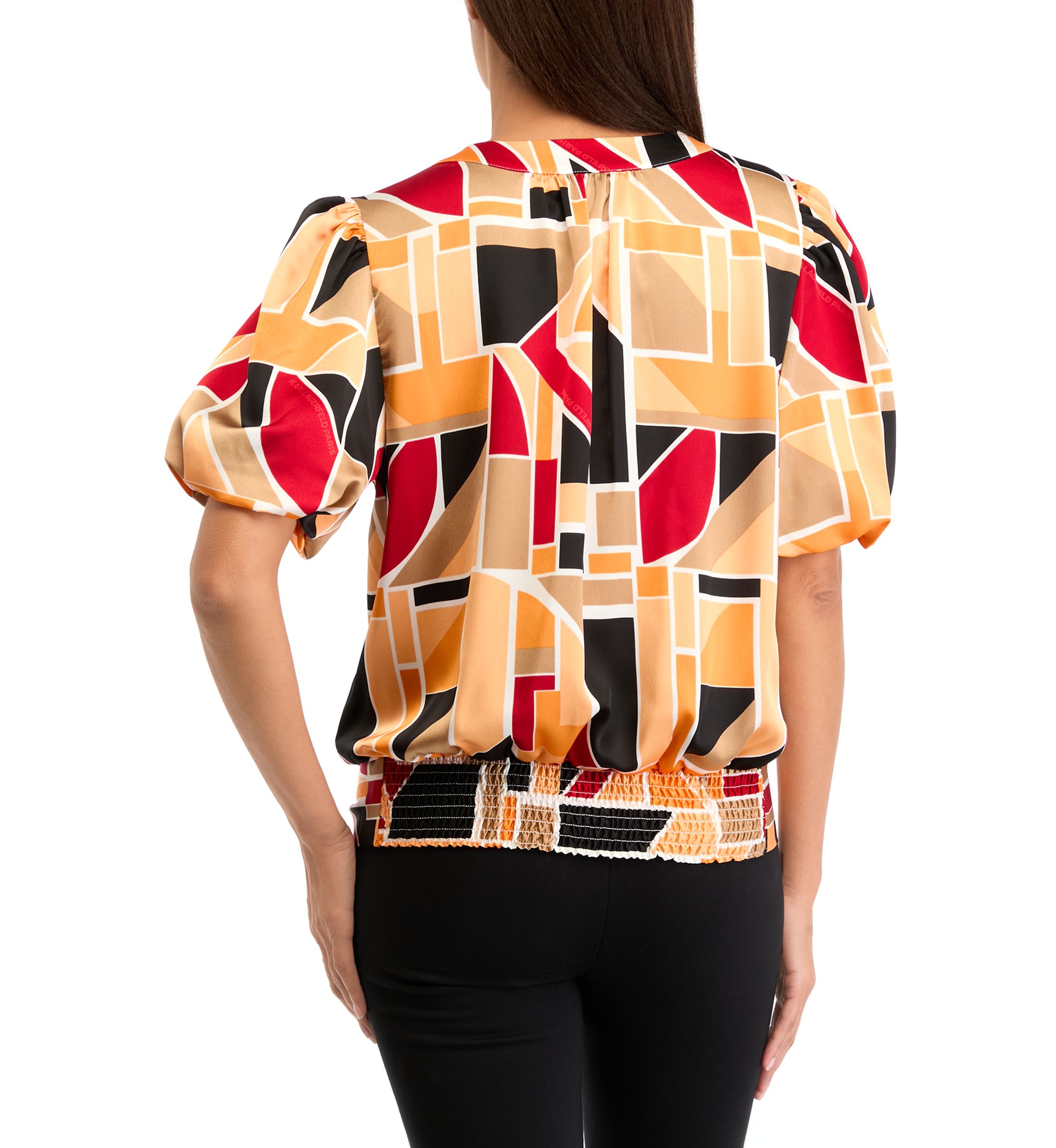 Womens Printed Wrap Blouse