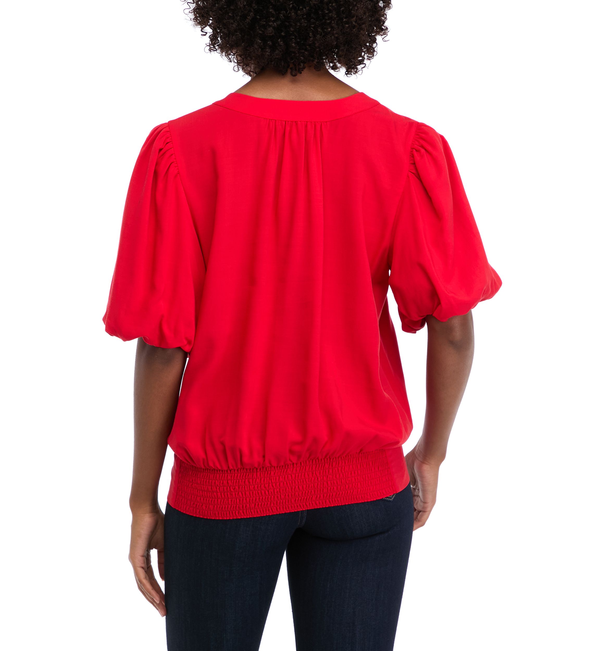 Womens Short Sleeve Wrap Blouse