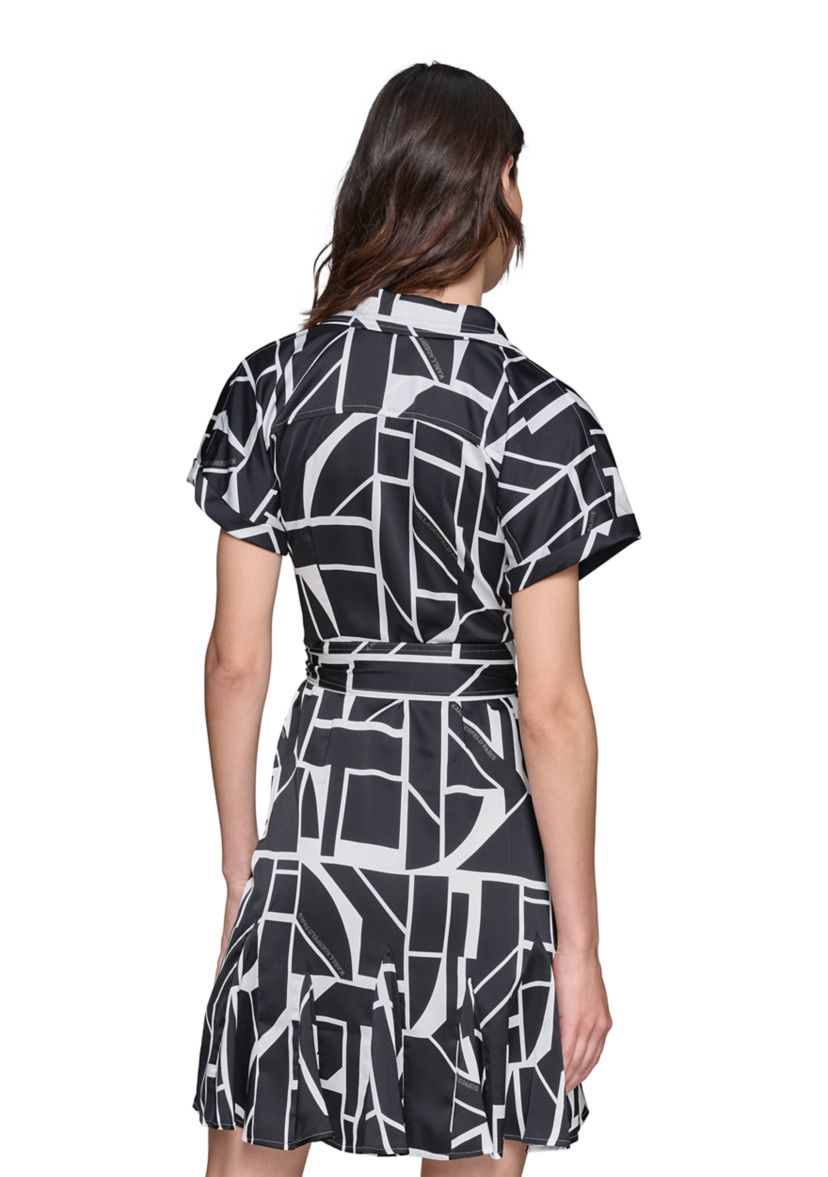 Womens Printed Shirtdress