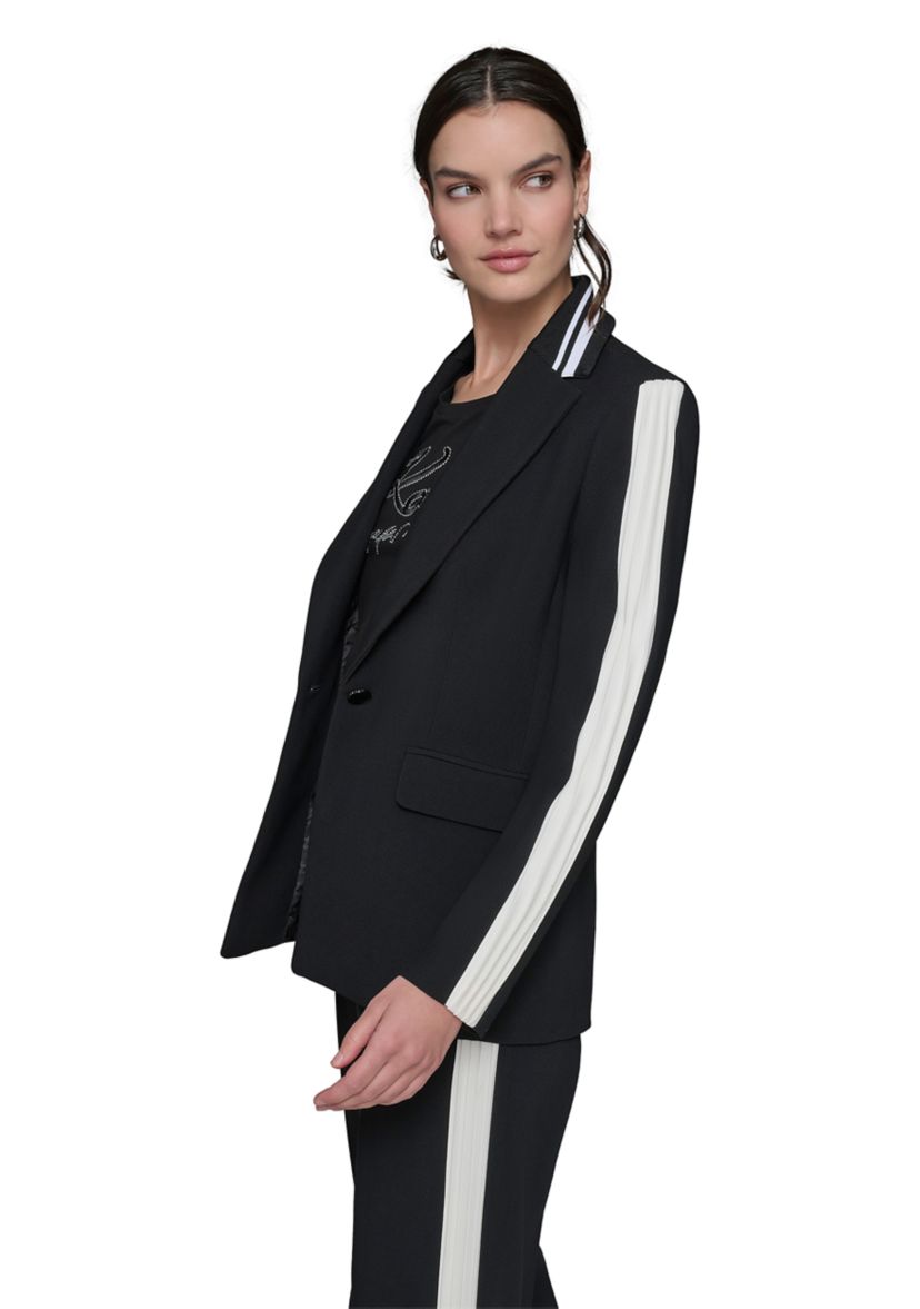 Womens Tipped Sleeve Blazer