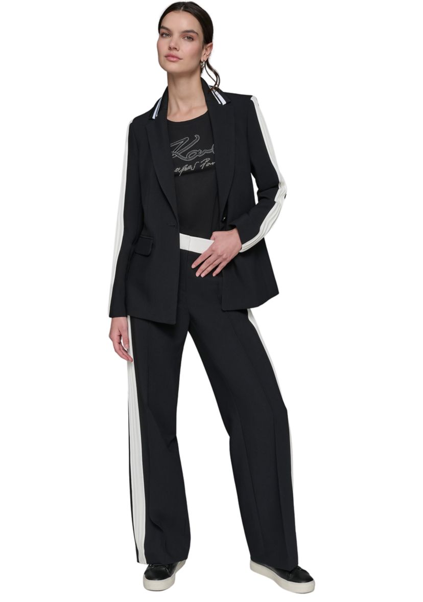 Womens Tipped Sleeve Blazer