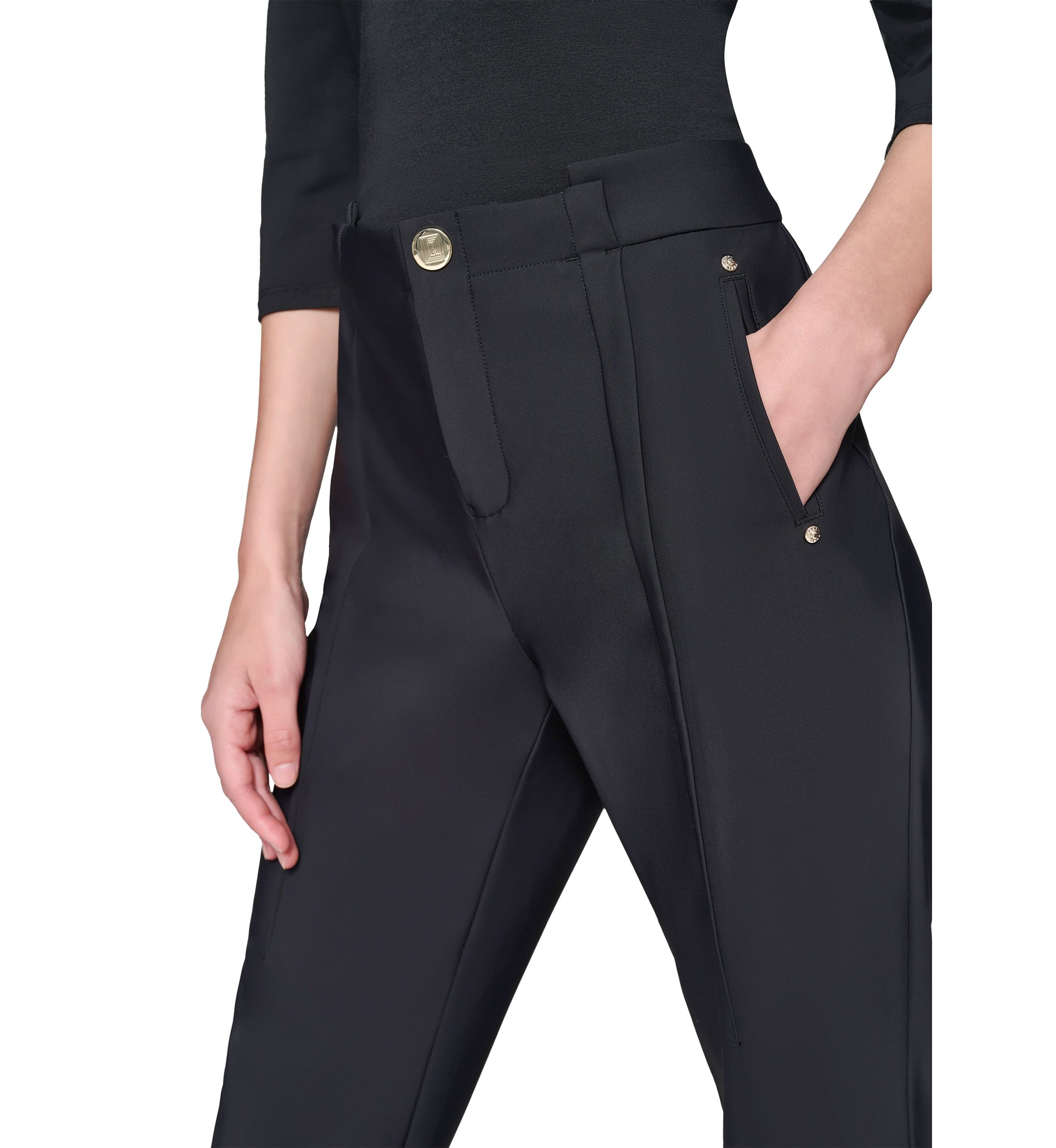 Womens Side Embellished Slim Pants 