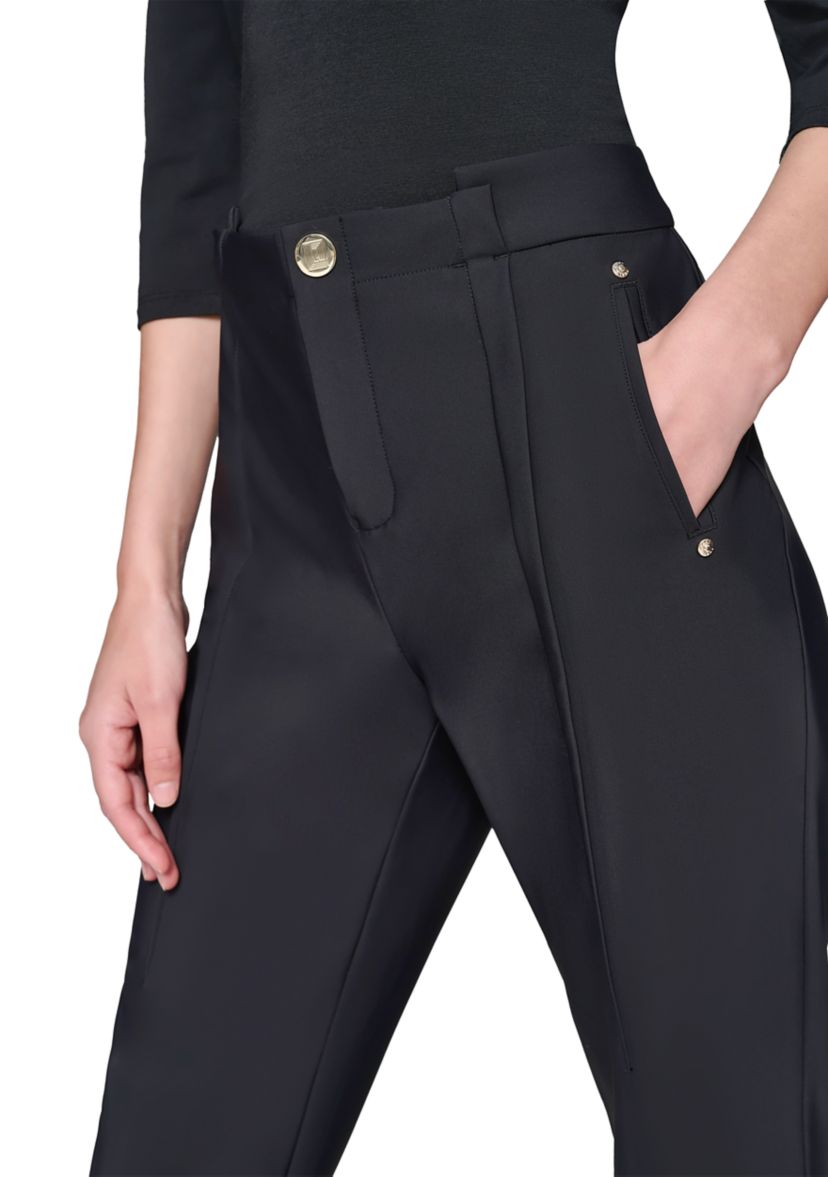 Womens Side Embellished Slim Pants 