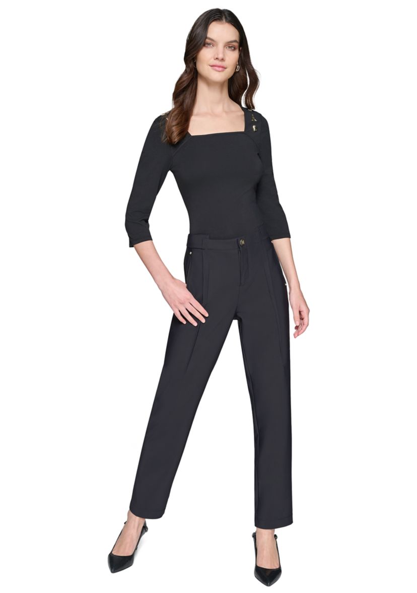 Womens Side Embellished Slim Pants 