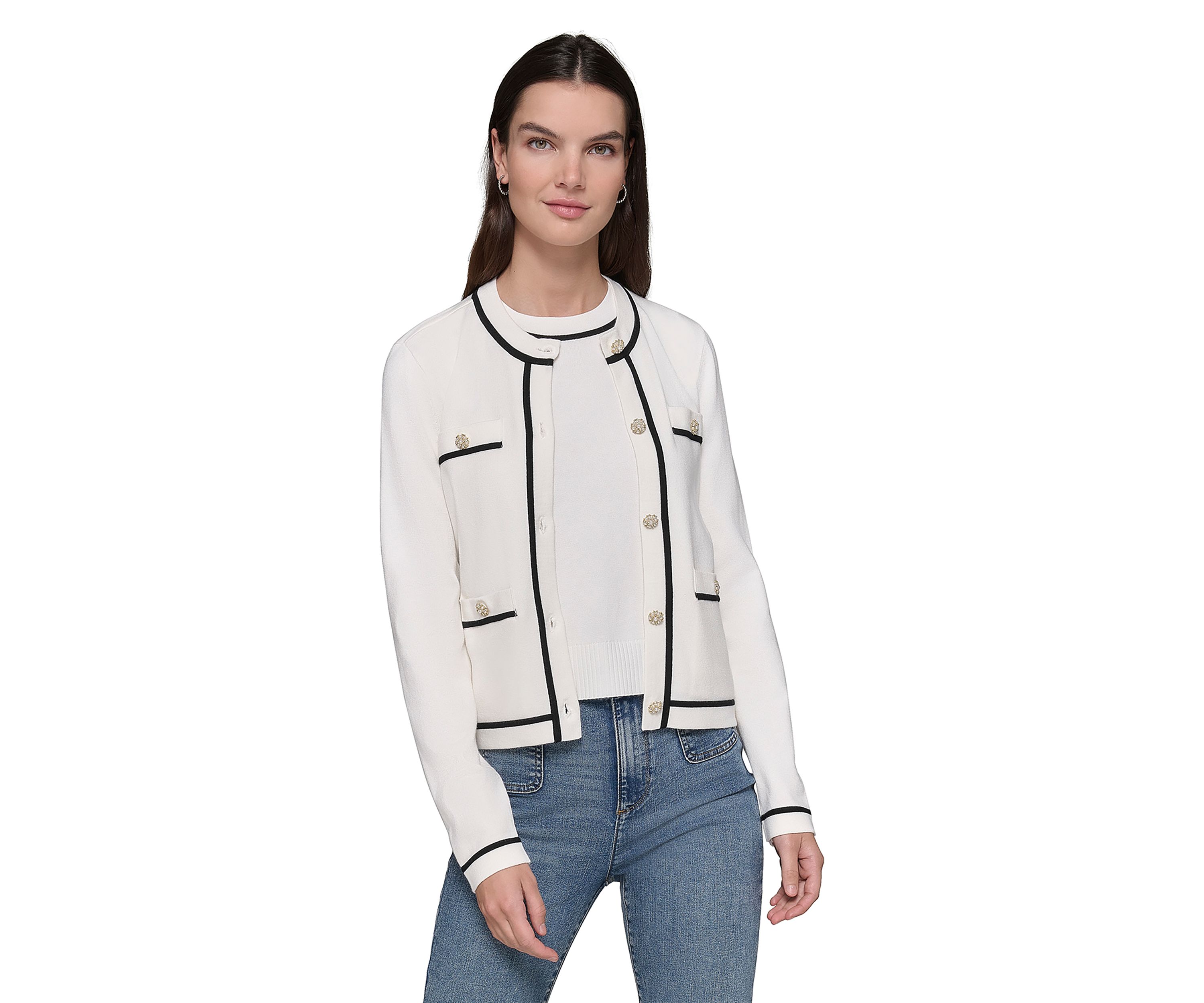 Womens Pocket Front Cardigan