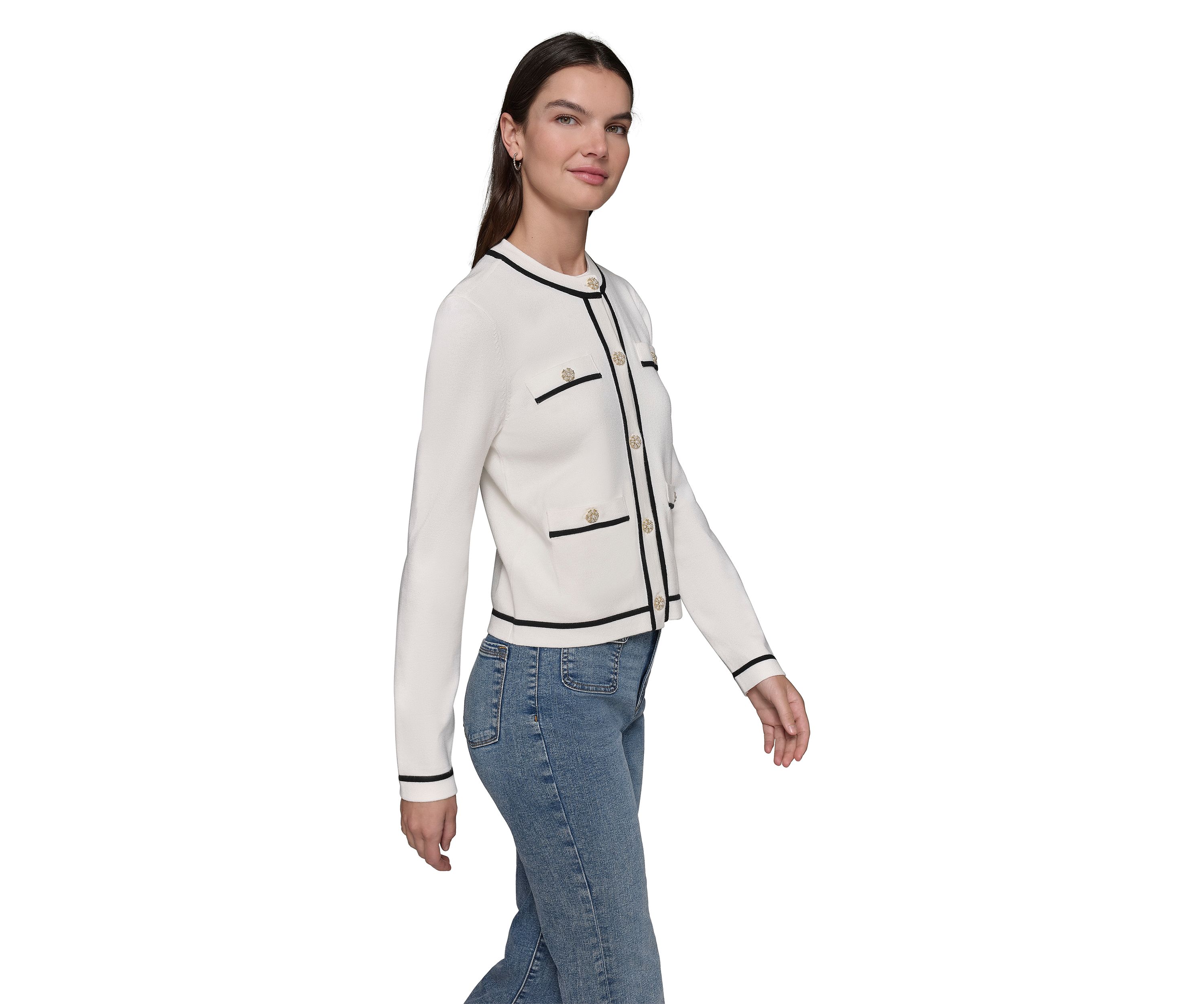 Womens Pocket Front Cardigan