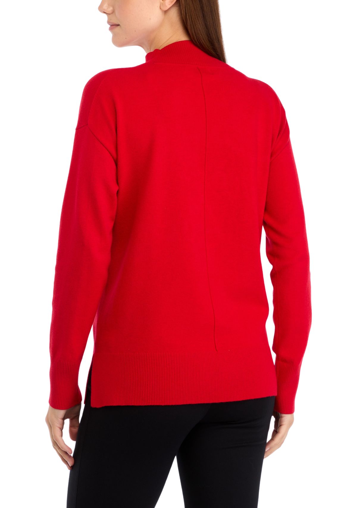 Womens Très Chic Mock Neck Sweater