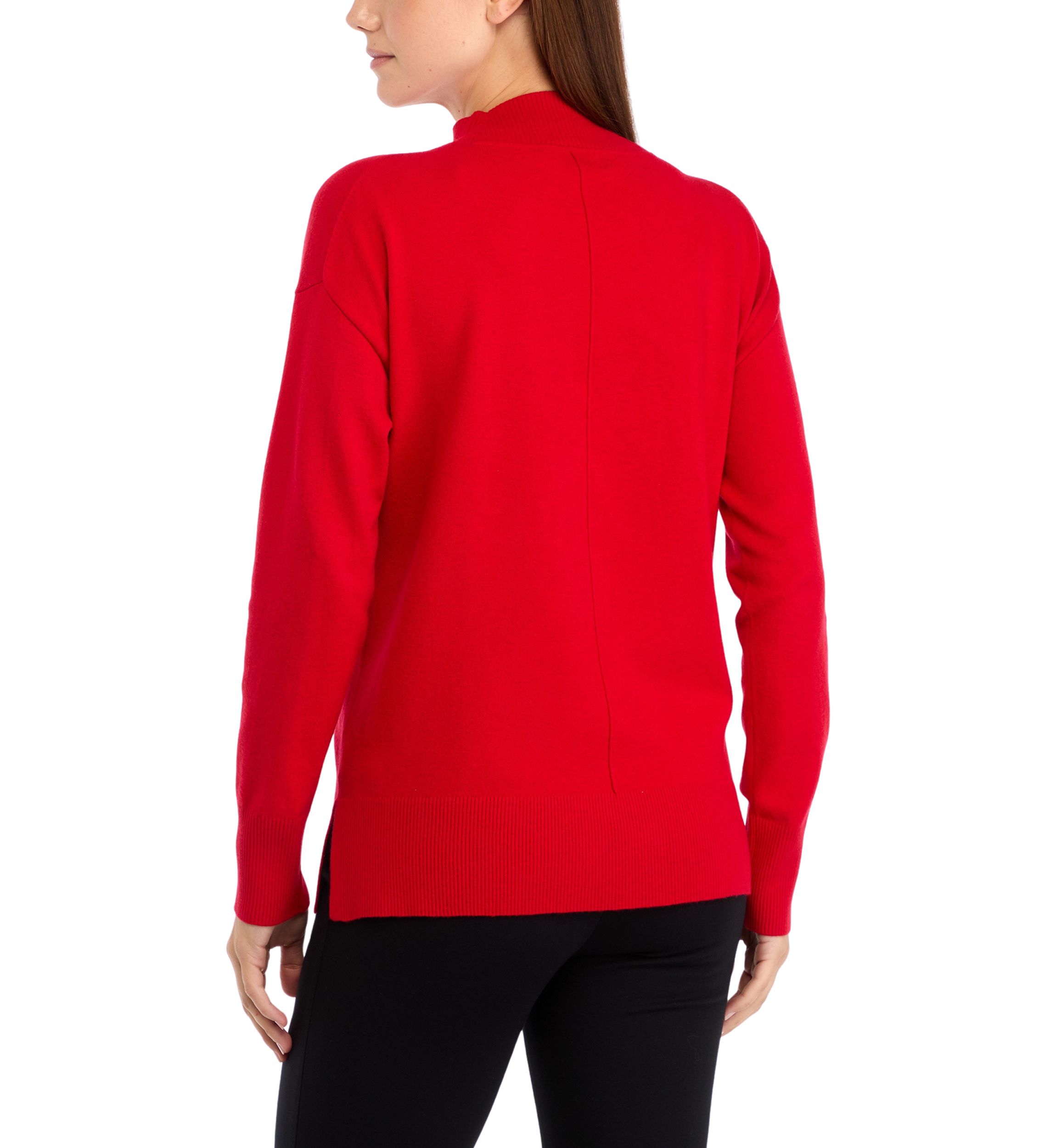 Womens Très Chic Mock Neck Sweater