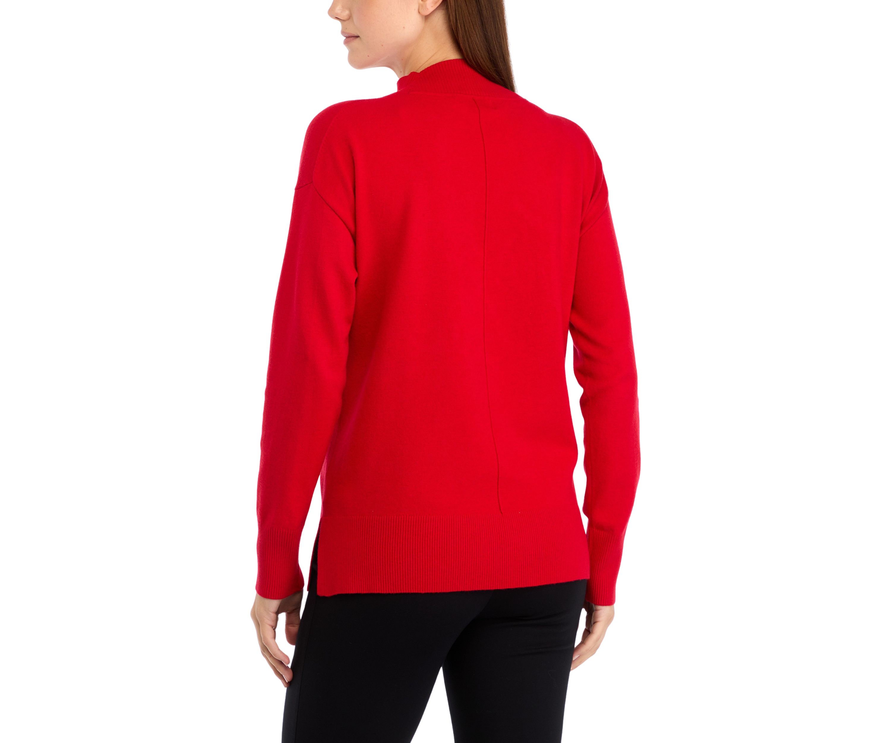 Womens Très Chic Mock Neck Sweater