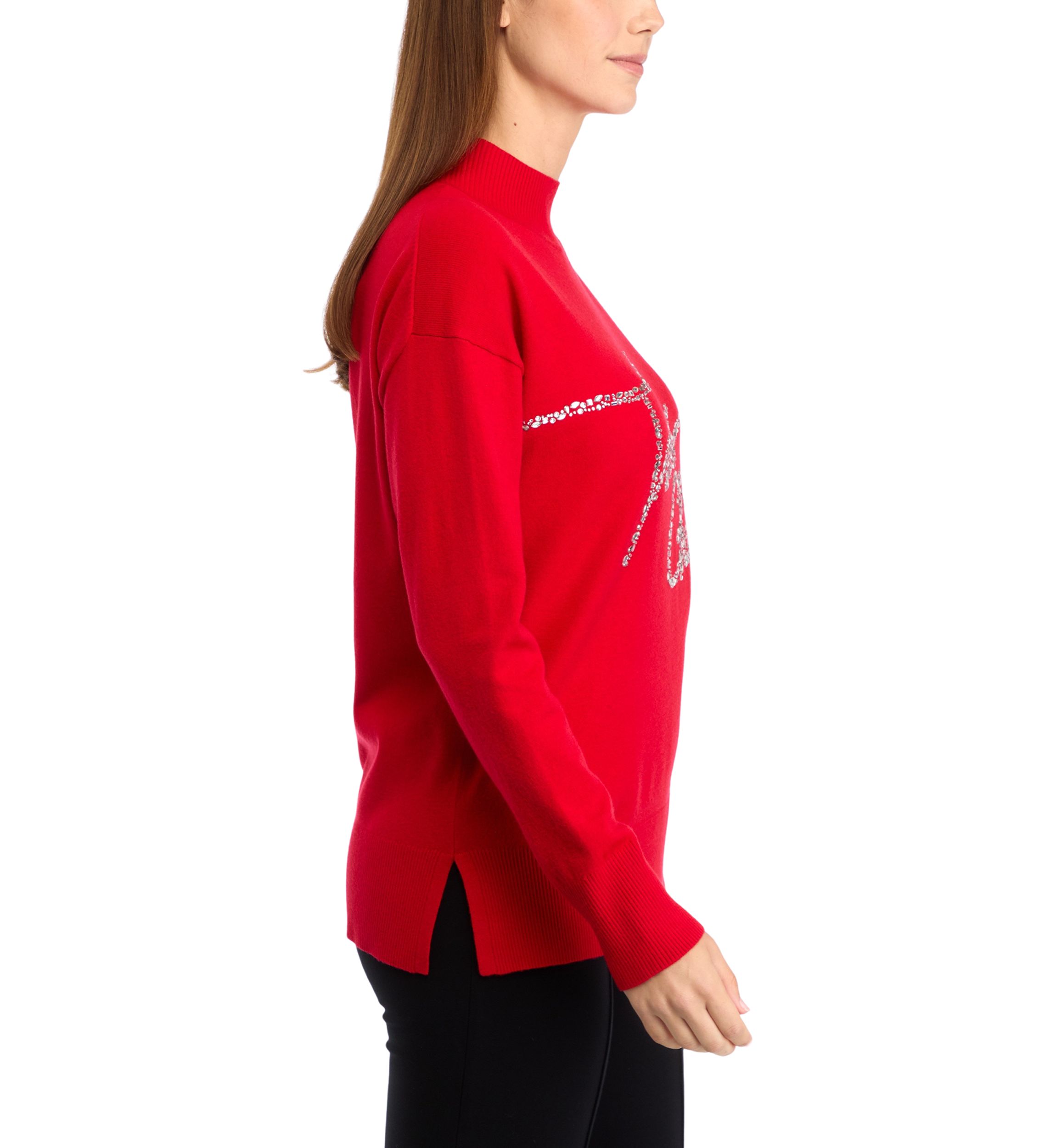 Womens Très Chic Mock Neck Sweater