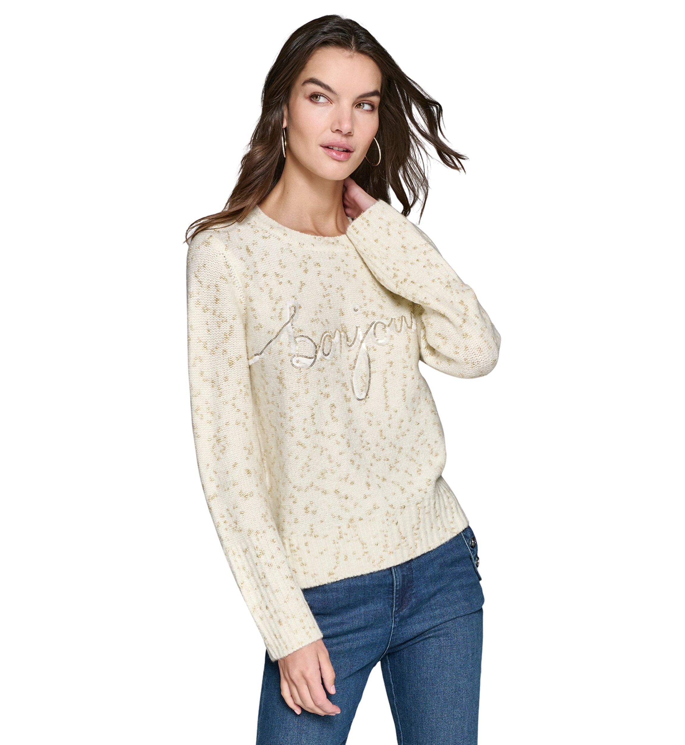 Womens Bonjour Eyelash Sweater