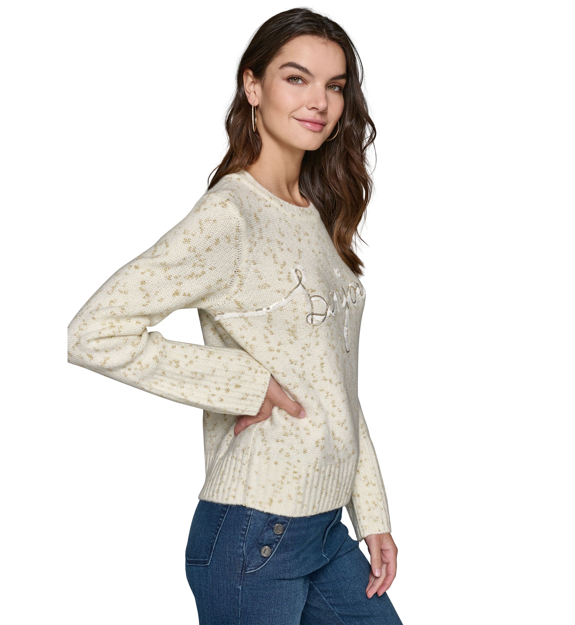 Womens Bonjour Eyelash Sweater