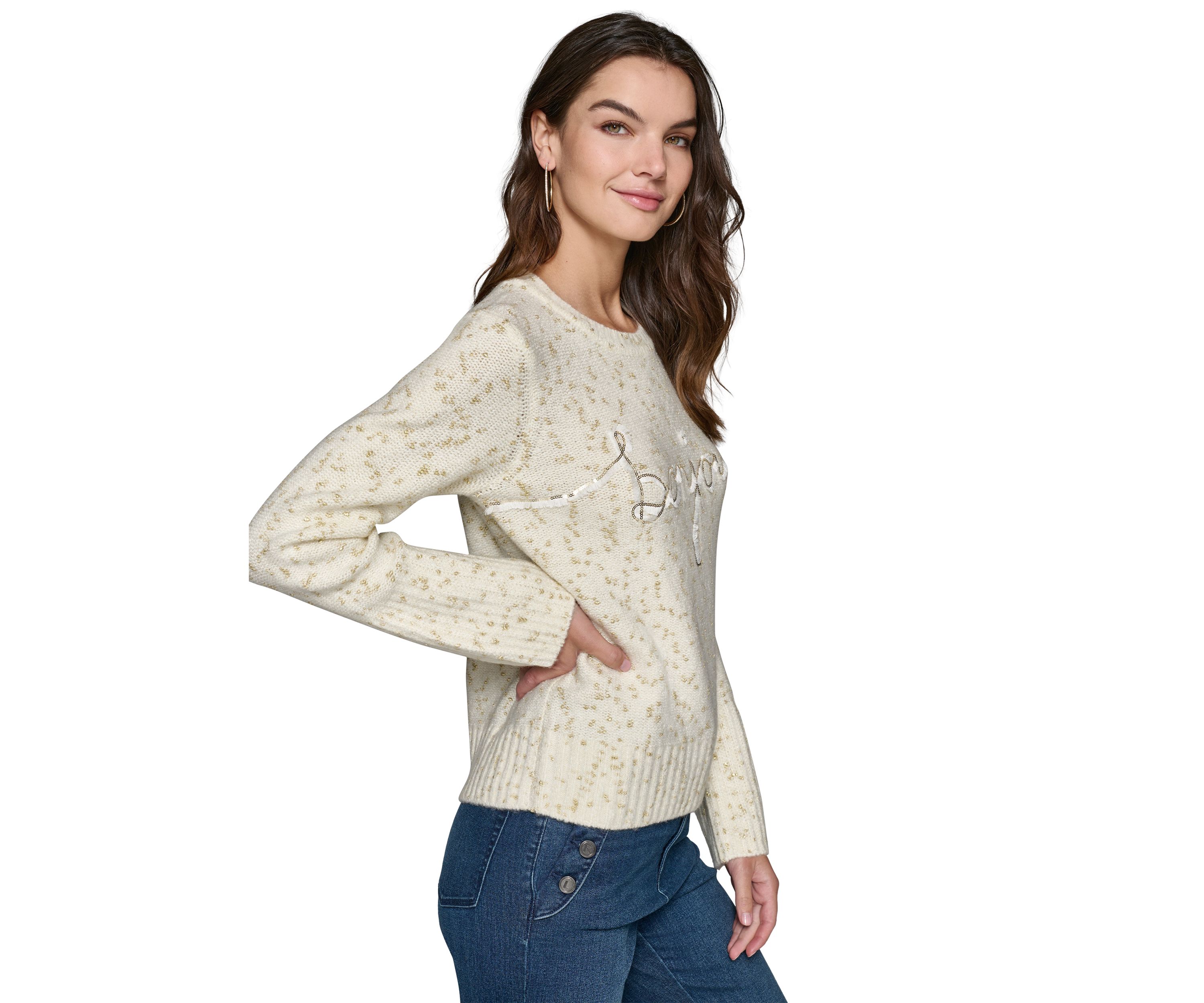 Womens Bonjour Eyelash Sweater