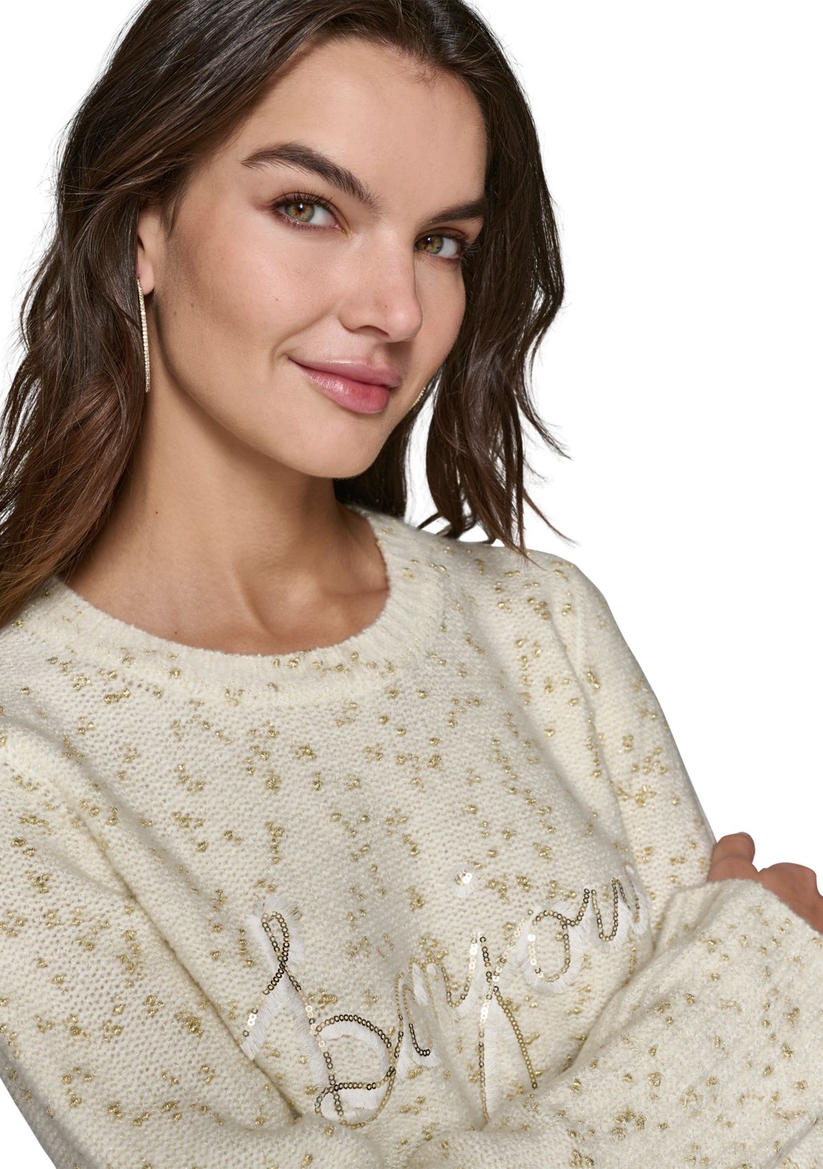 Womens Bonjour Eyelash Sweater