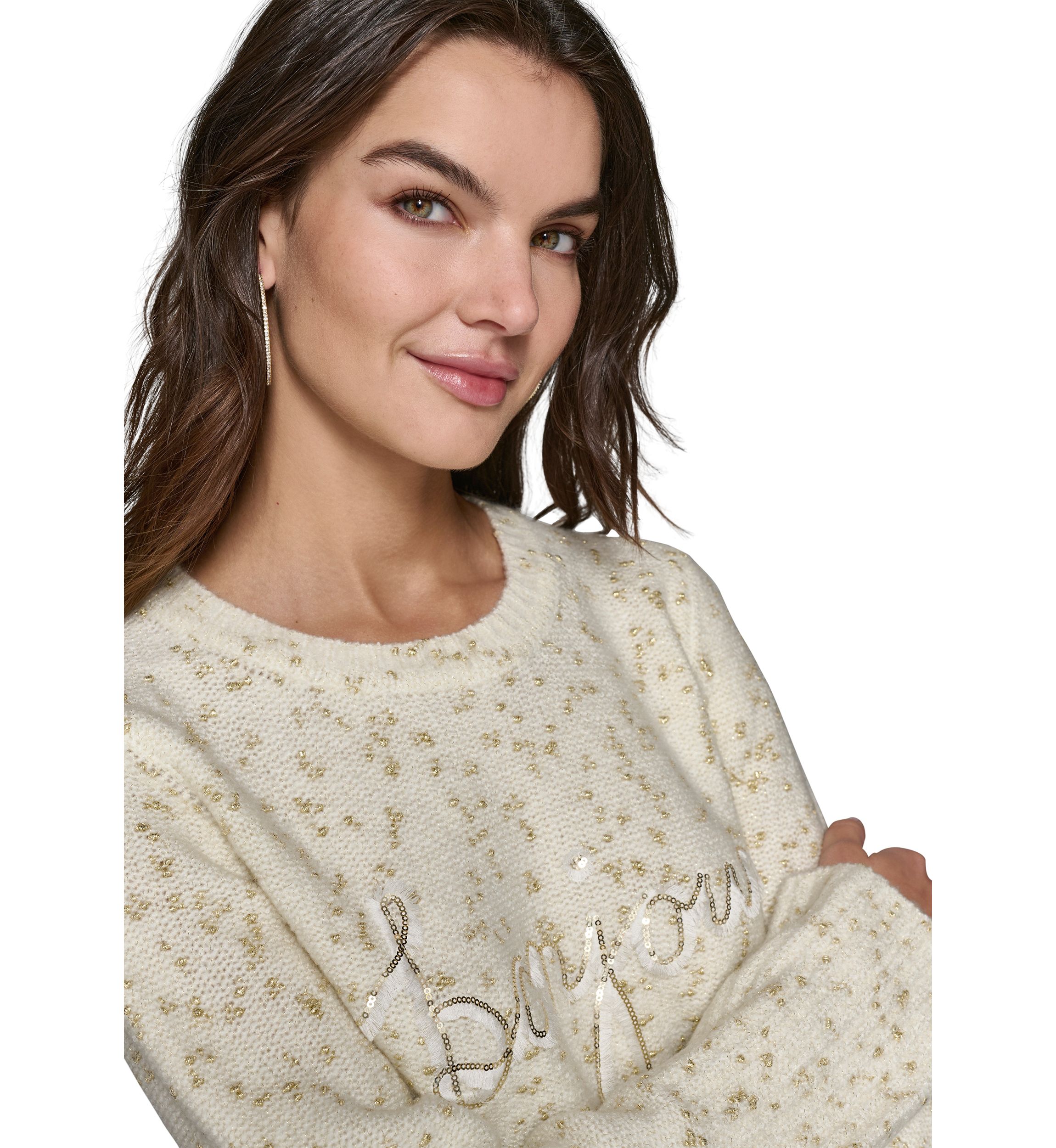 Womens Bonjour Eyelash Sweater