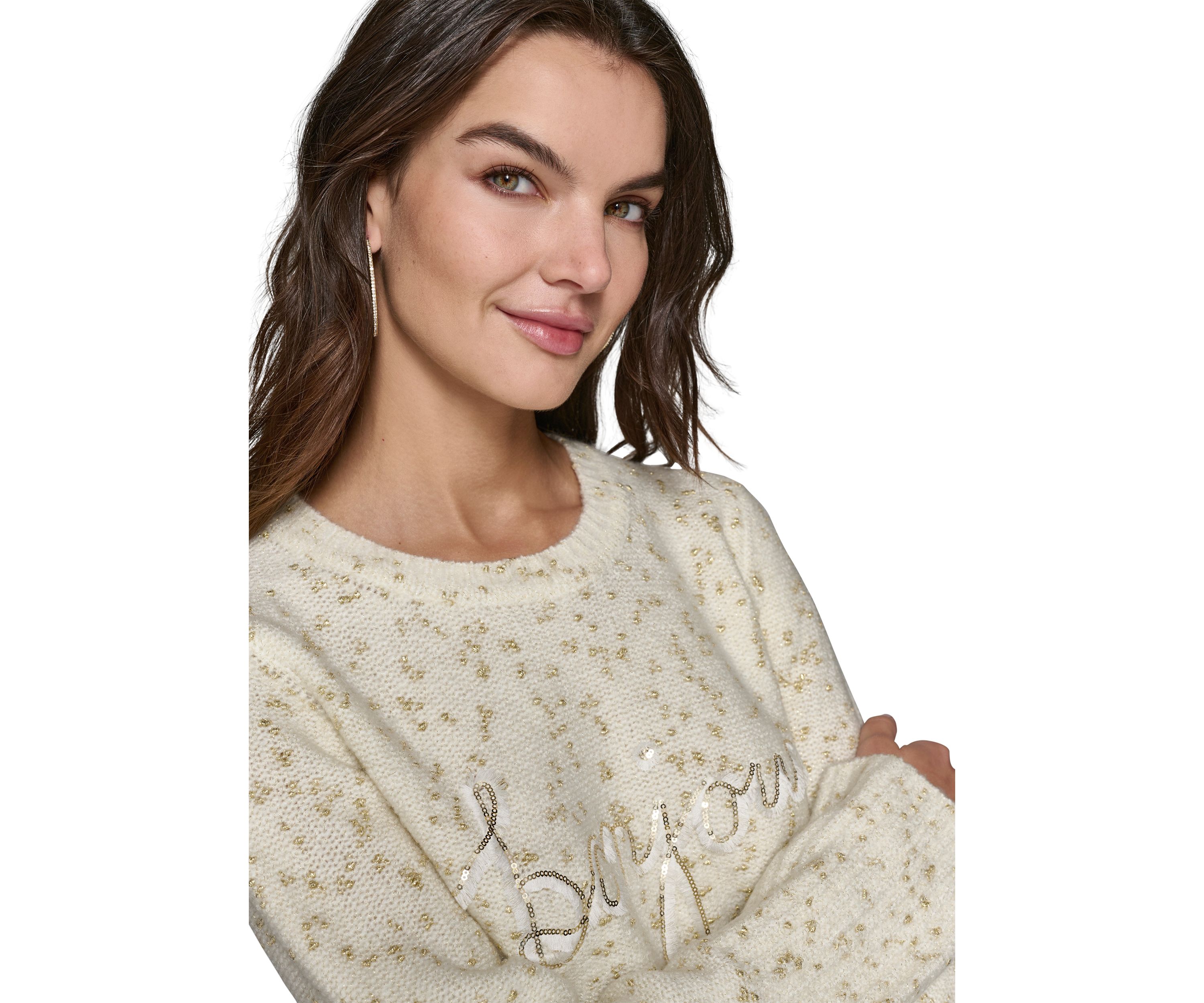 Womens Bonjour Eyelash Sweater