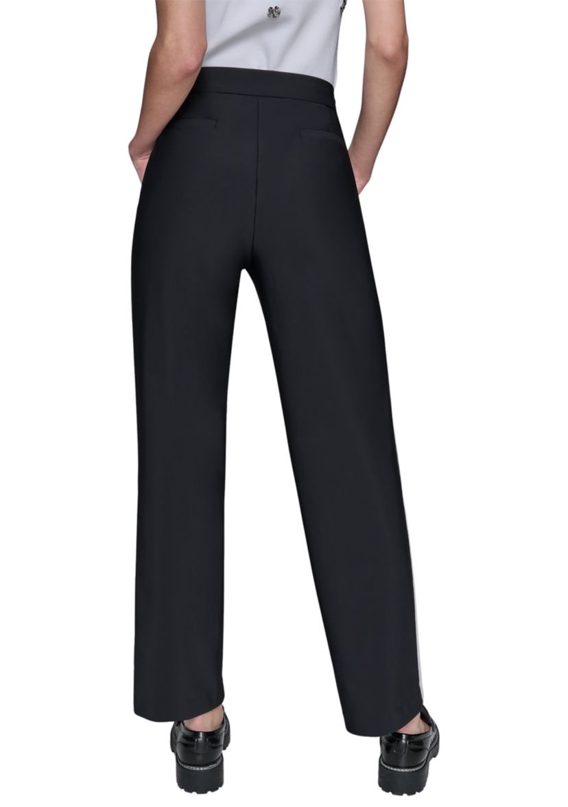 Womens Tuxedo Side Stripe Wide Leg Pants