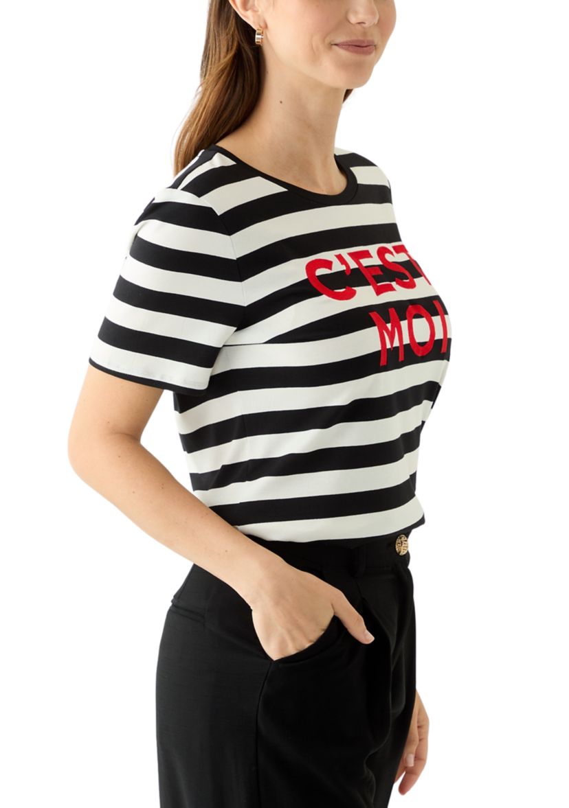 Womens Cest Moi Short Sleeve Stripe T-Shirt