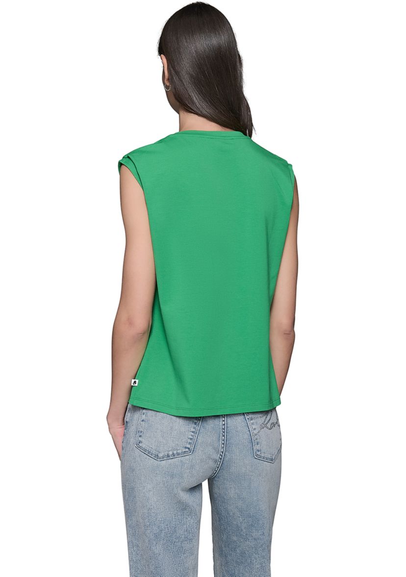 Womens Cap Sleeve Bon Voyage Knit Top