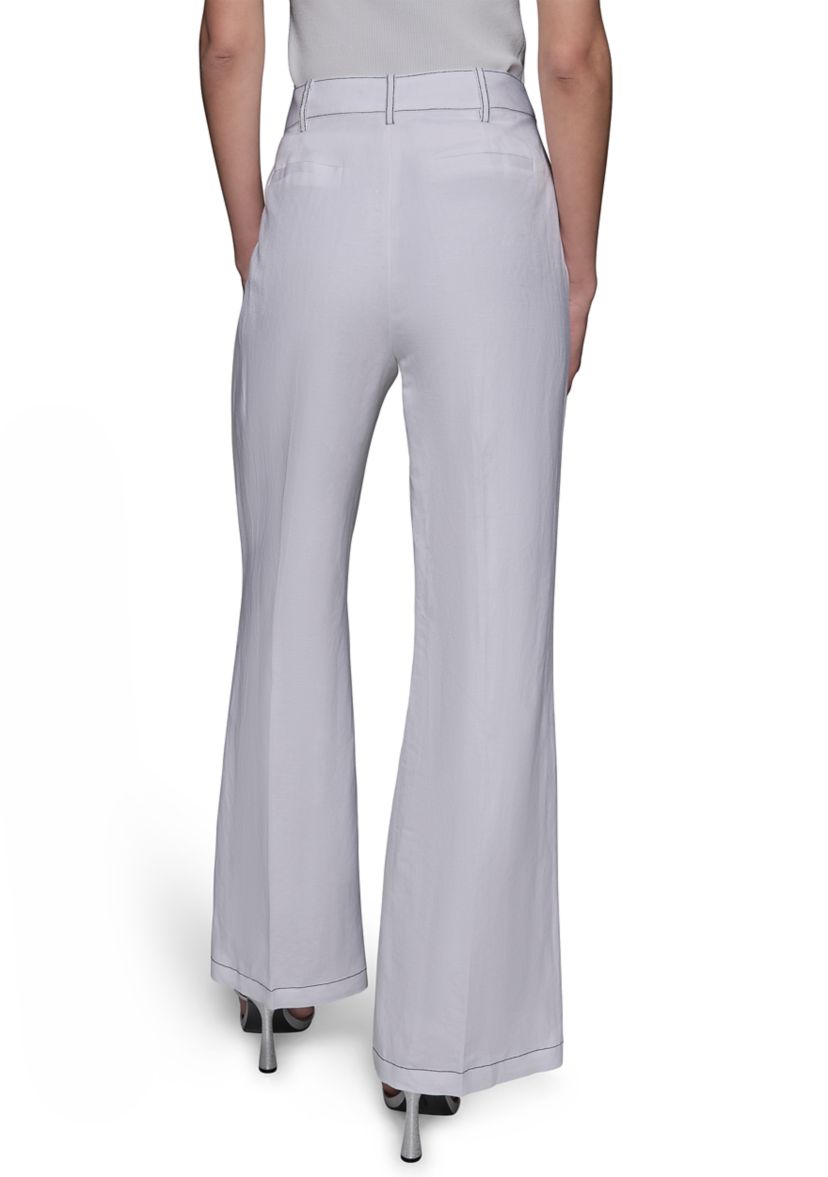 Womens Front Button Wide Leg Pants