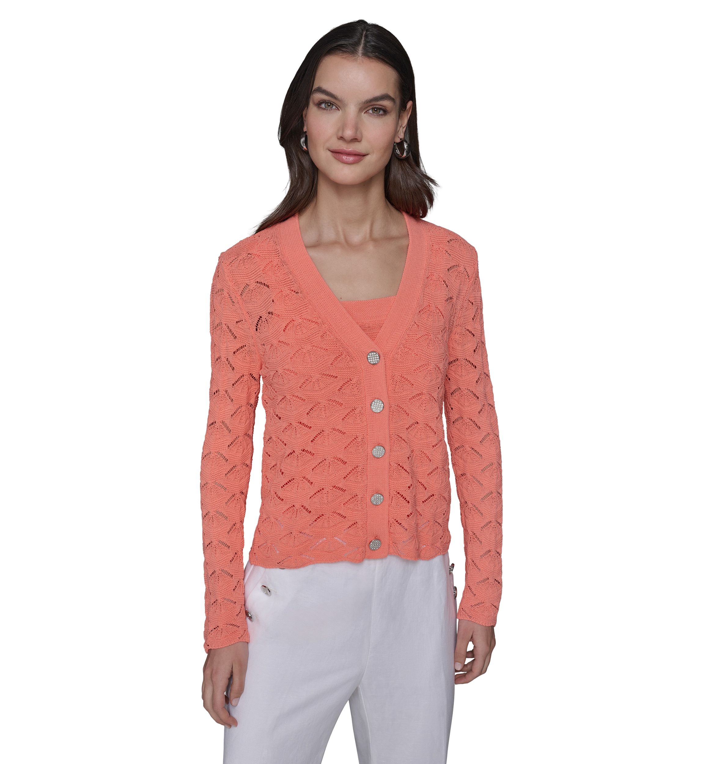 Womens Feather Fan Cardigan