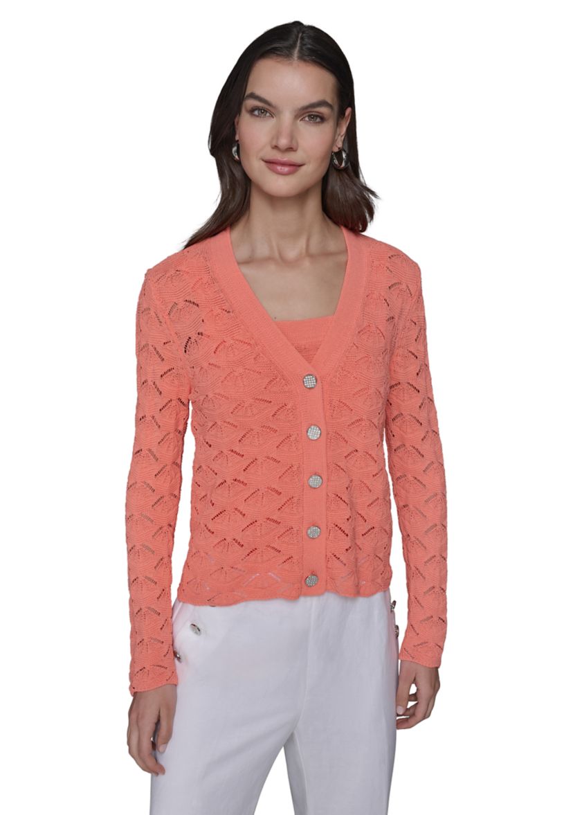 Womens Feather Fan Cardigan