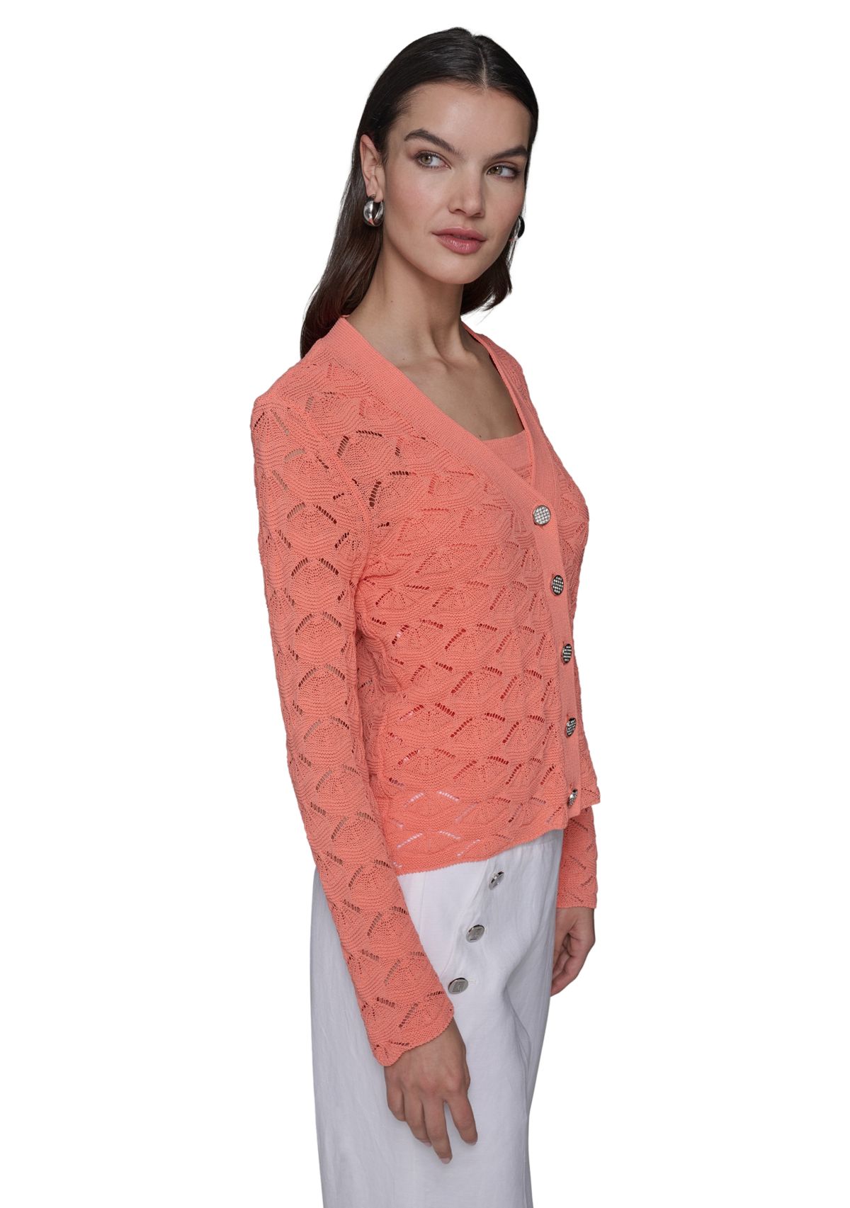 Womens Feather Fan Cardigan