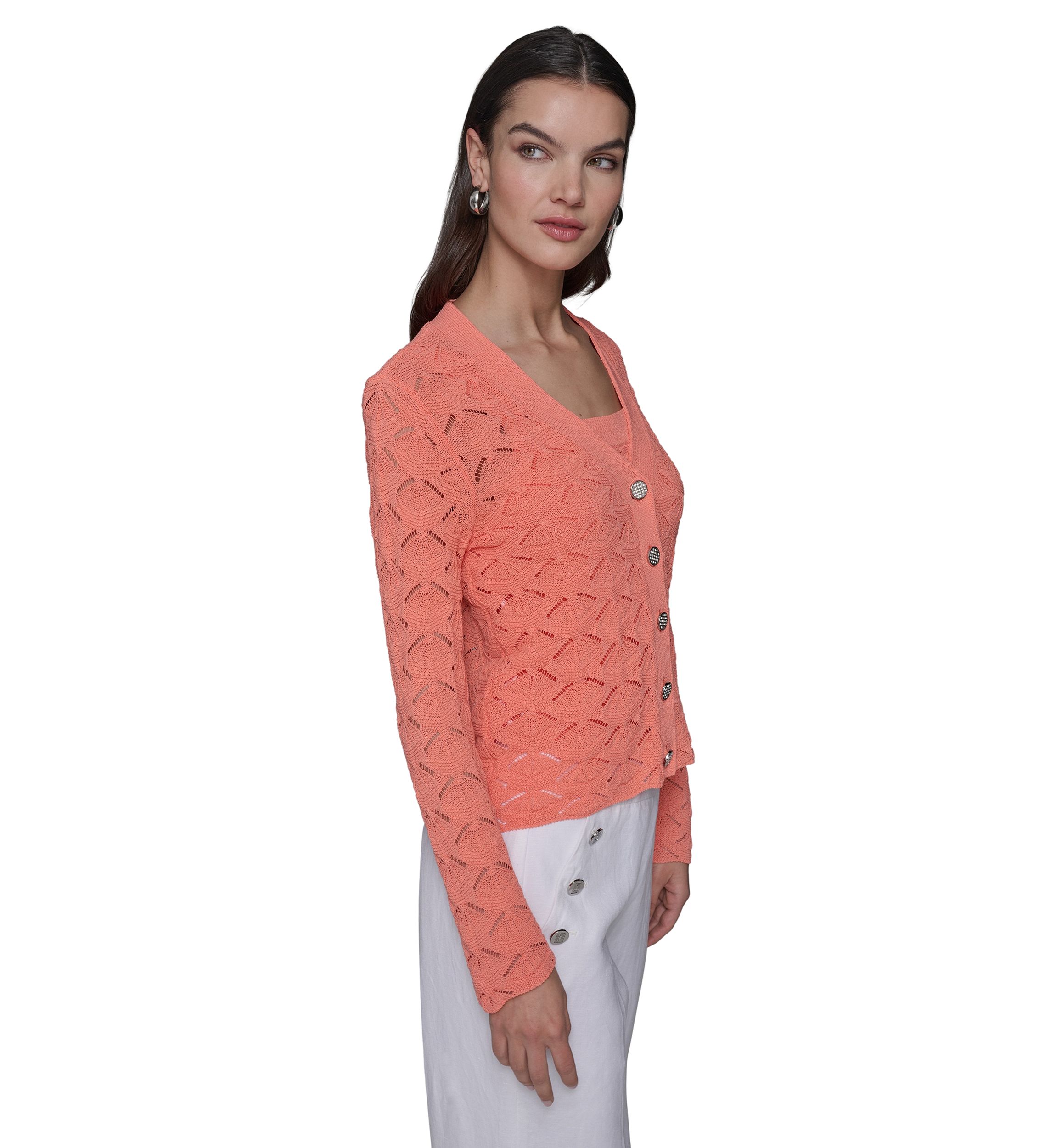 Womens Feather Fan Cardigan