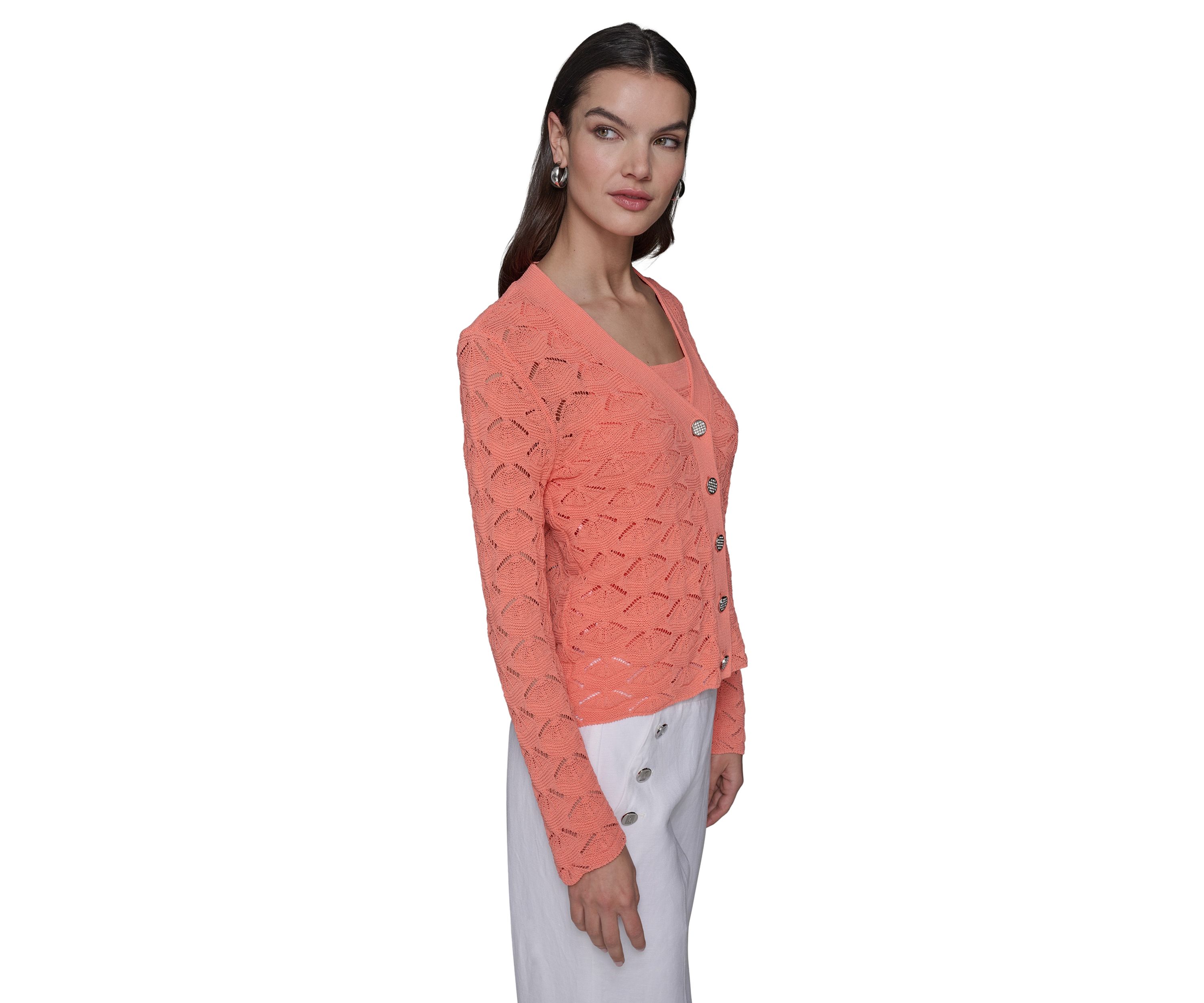 Womens Feather Fan Cardigan