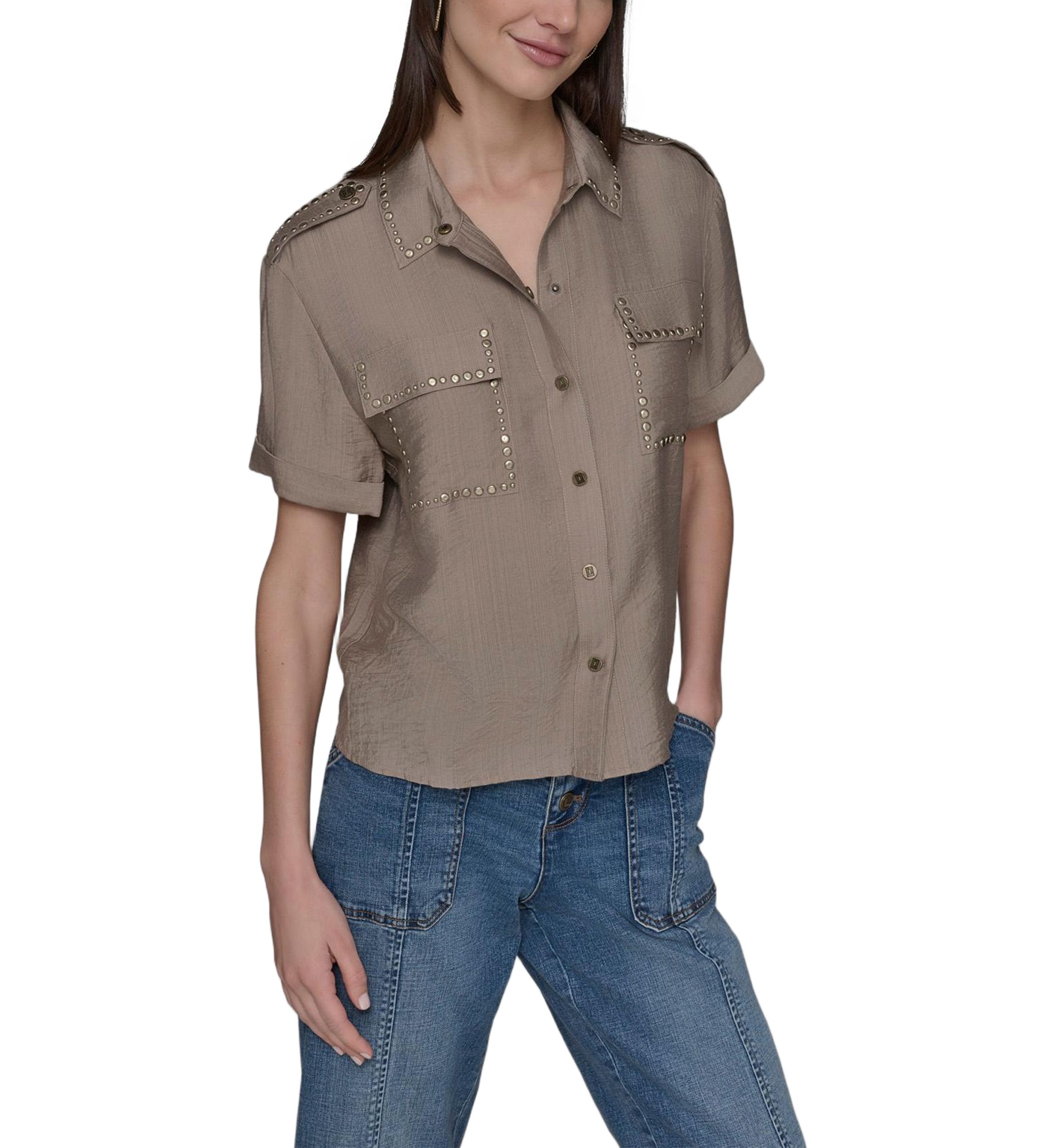 Womens Stud Camp Shirt