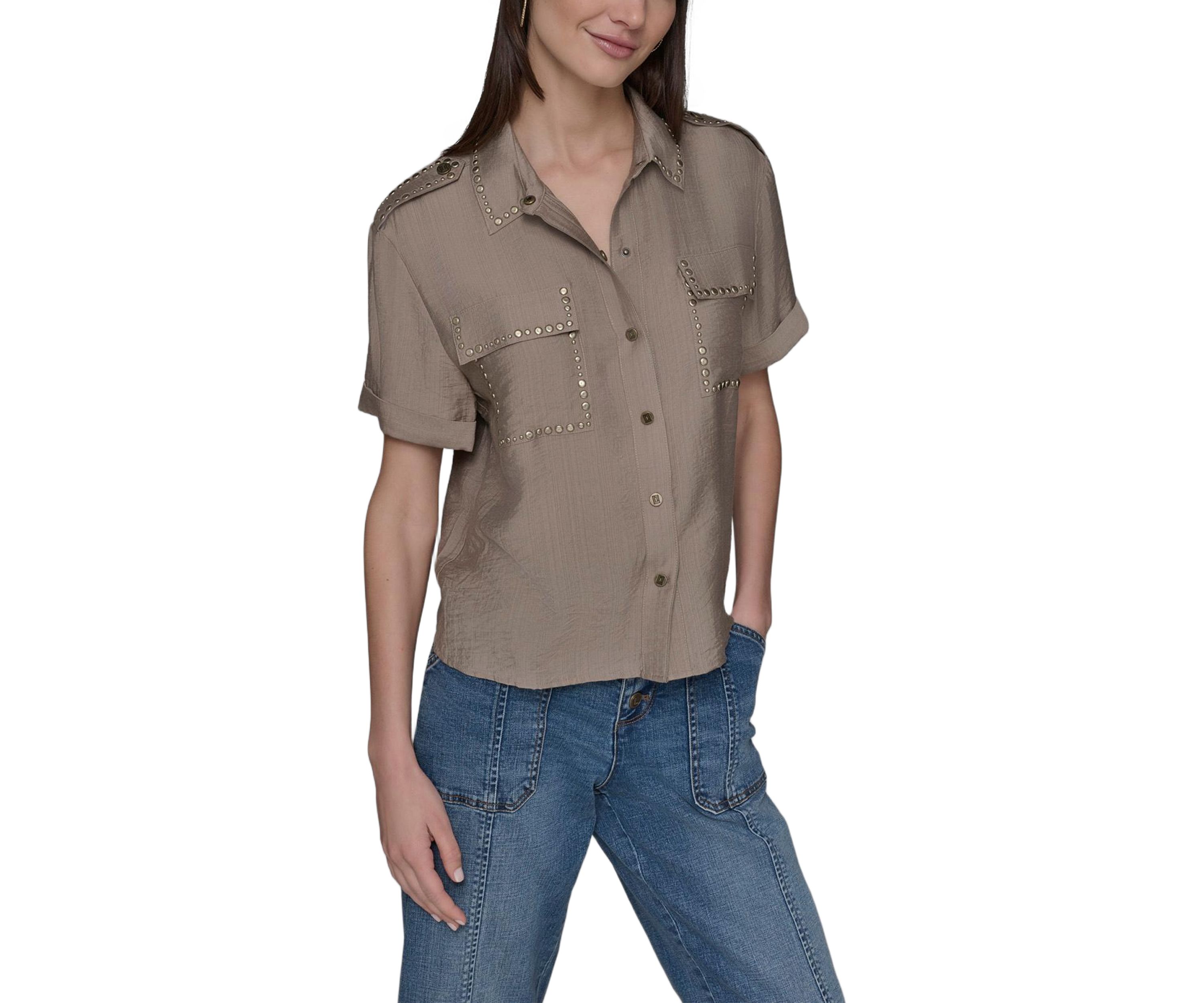 Womens Stud Camp Shirt