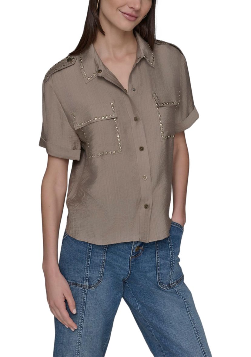 Womens Stud Camp Shirt