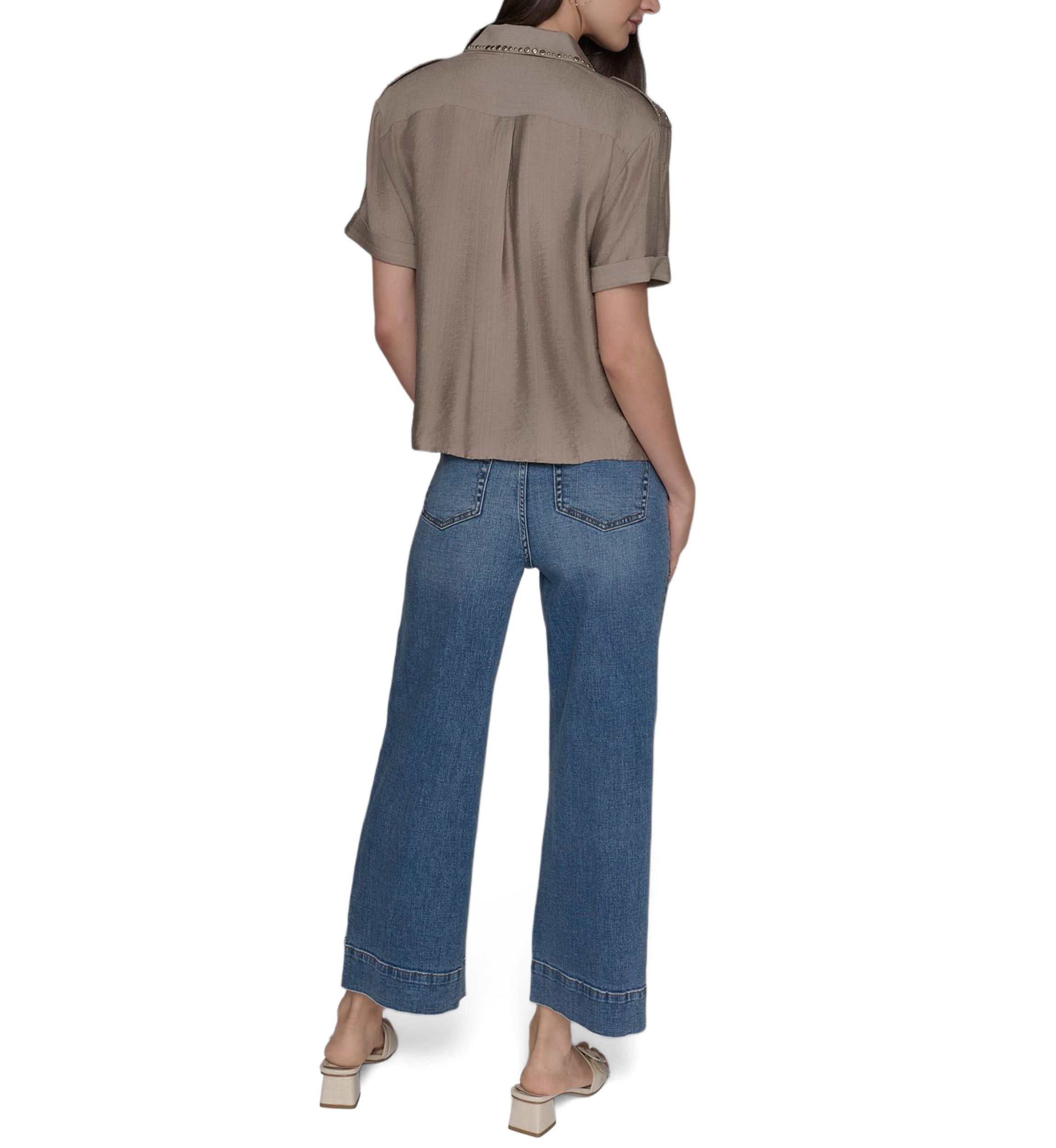Womens Stud Camp Shirt