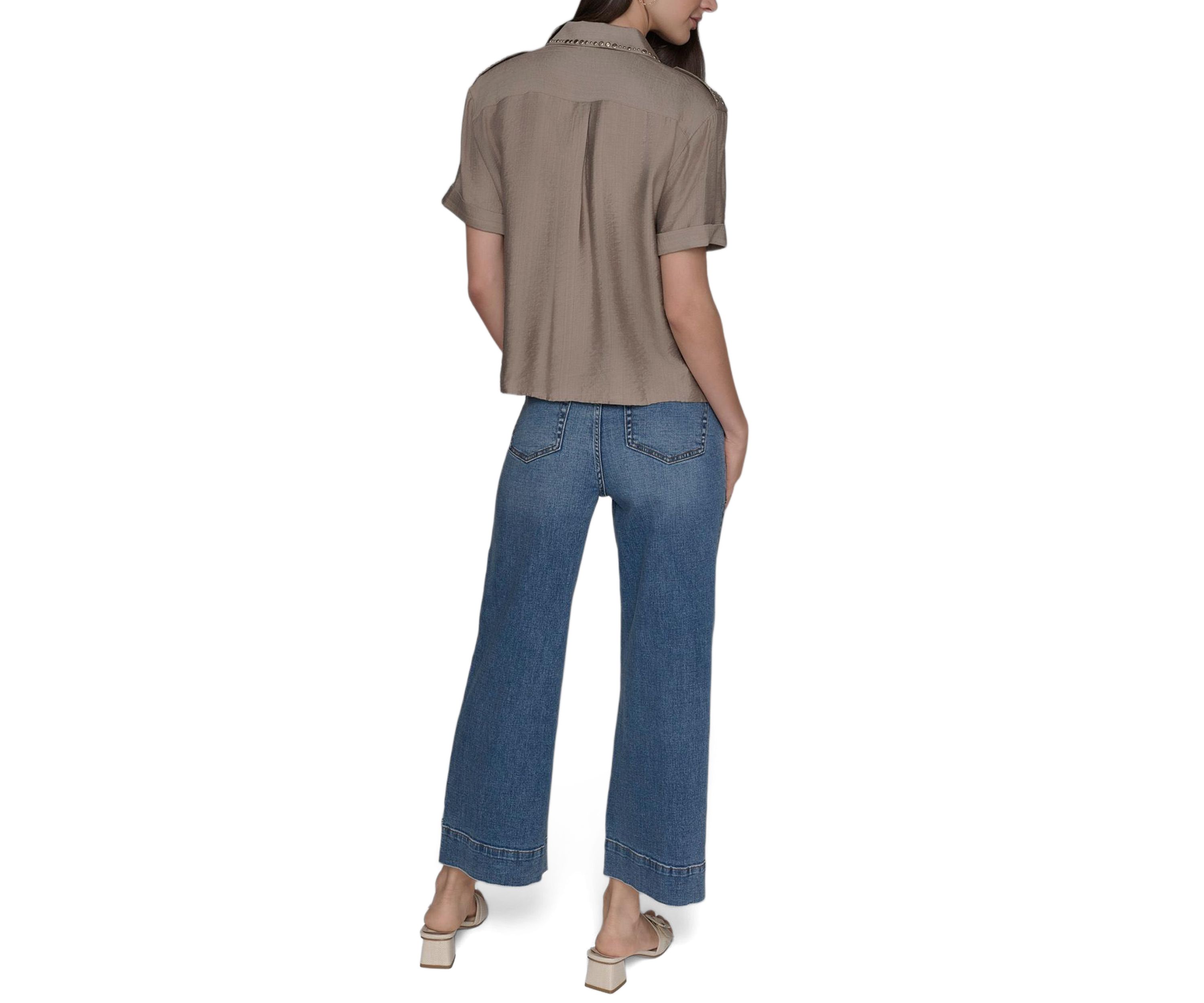 Womens Stud Camp Shirt