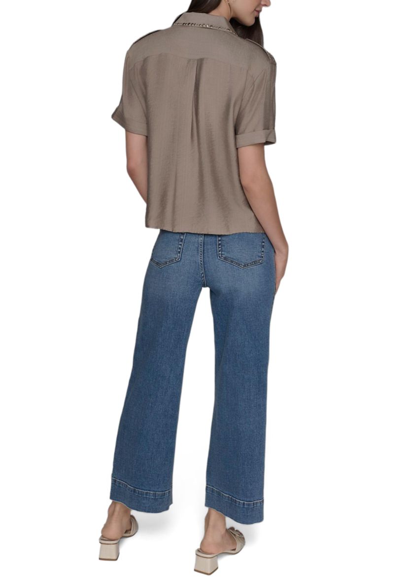 Womens Stud Camp Shirt