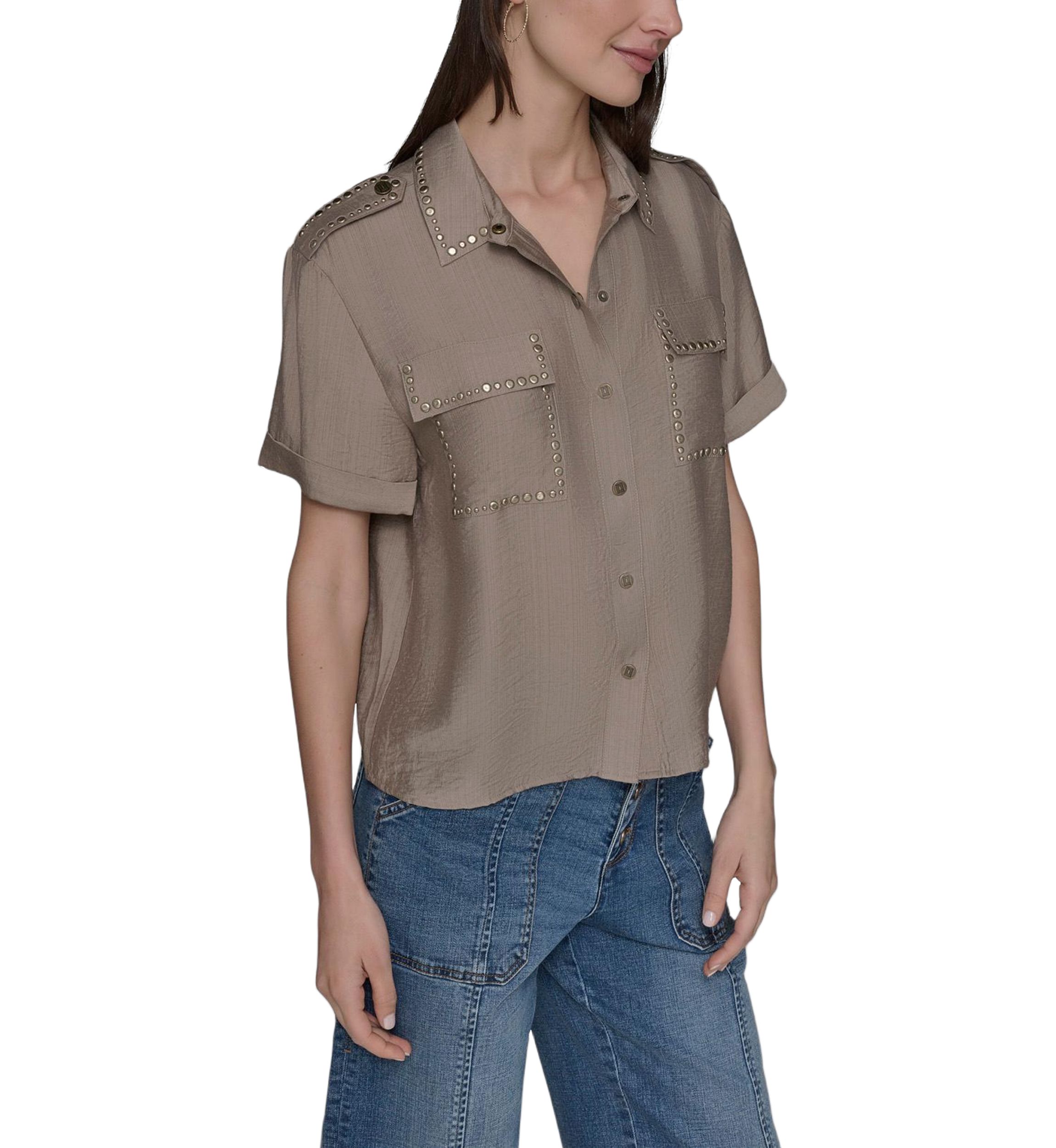 Womens Stud Camp Shirt