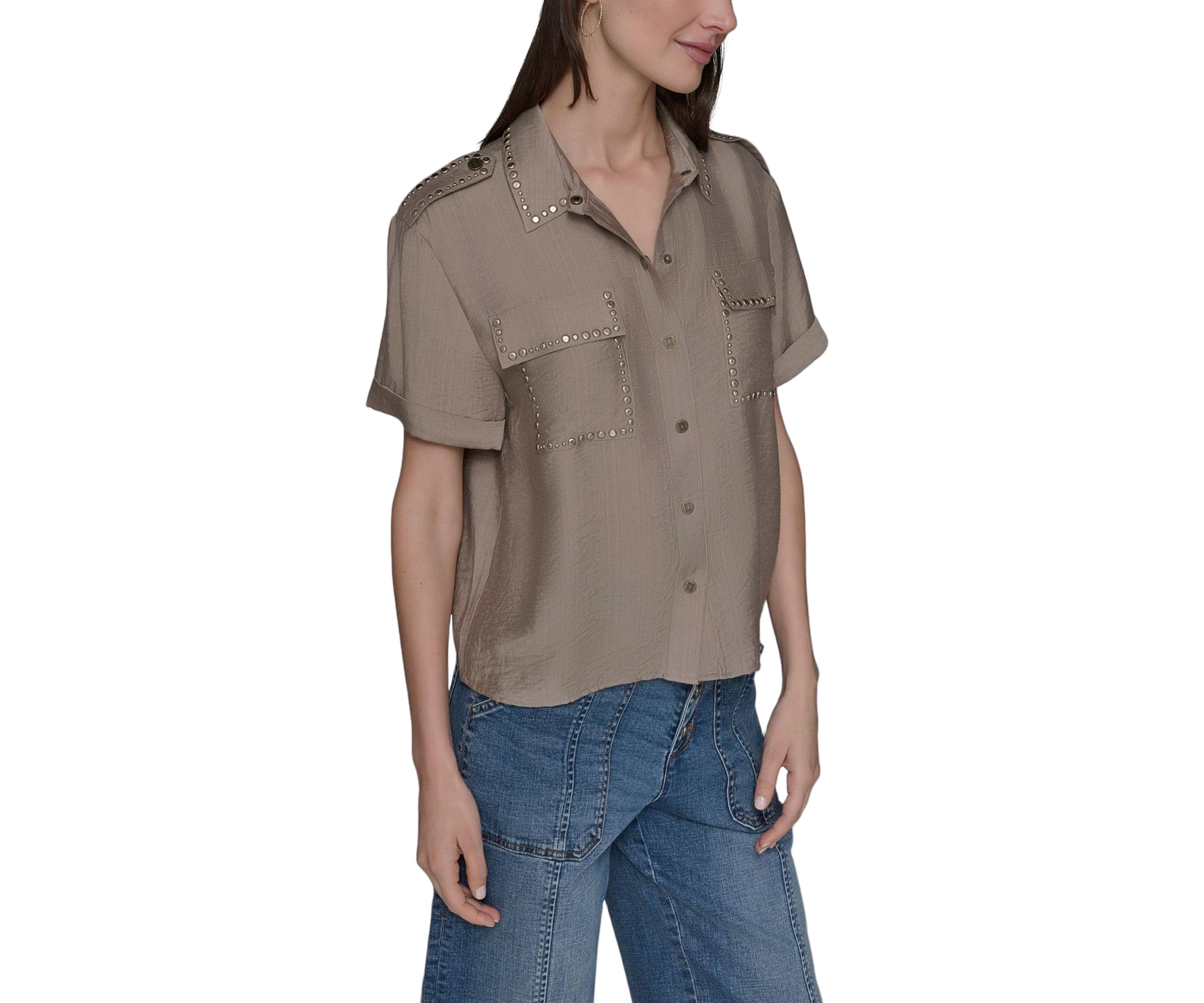 Womens Stud Camp Shirt