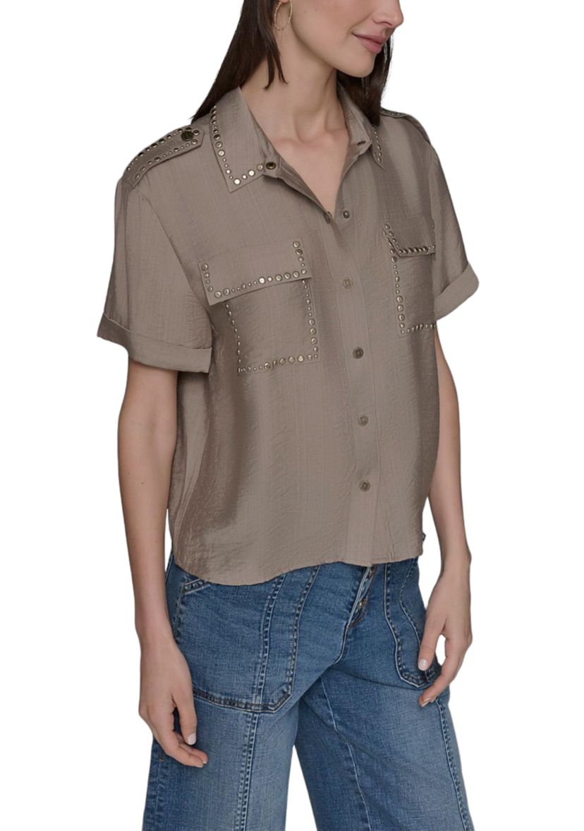 Womens Stud Camp Shirt