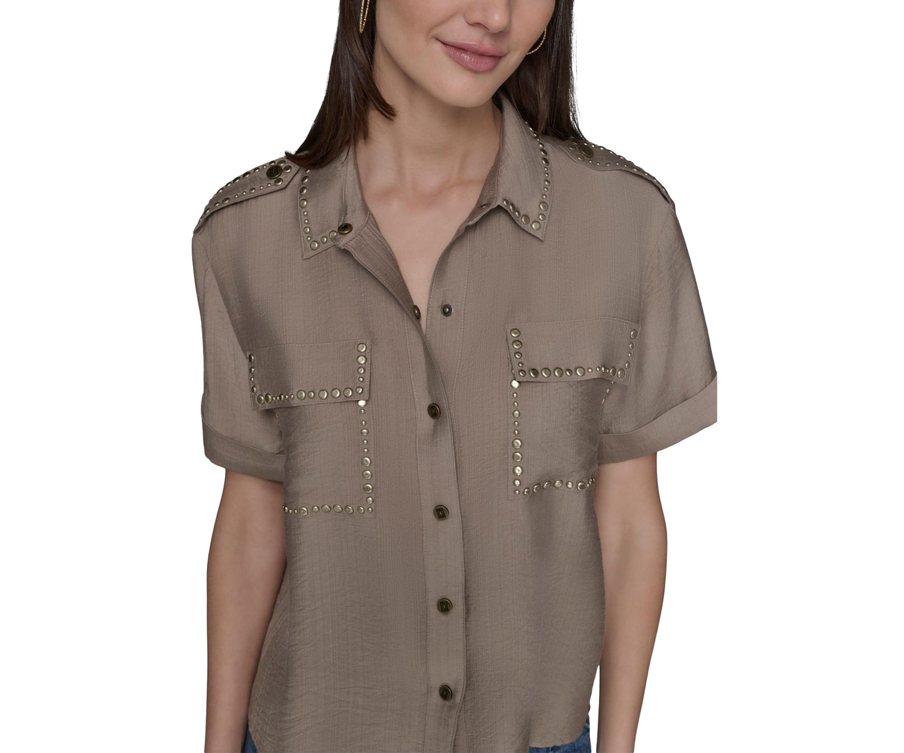 Womens Stud Camp Shirt