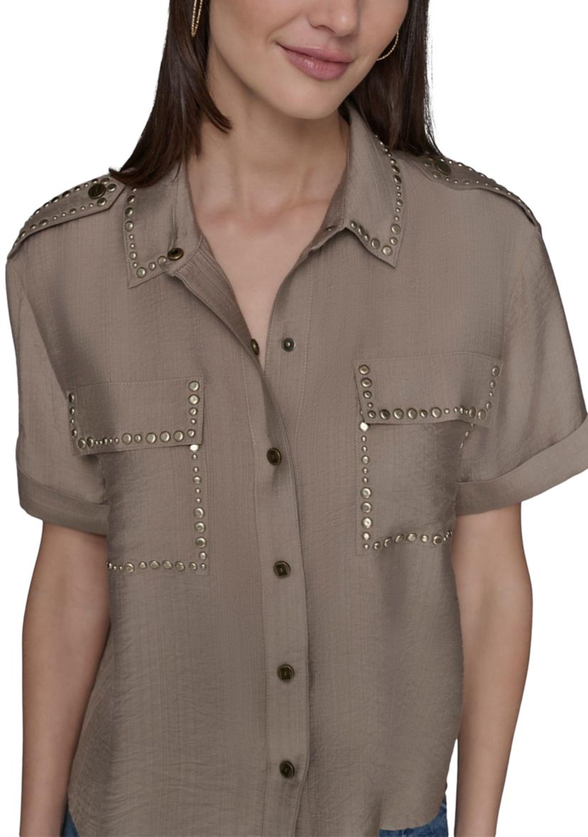Womens Stud Camp Shirt