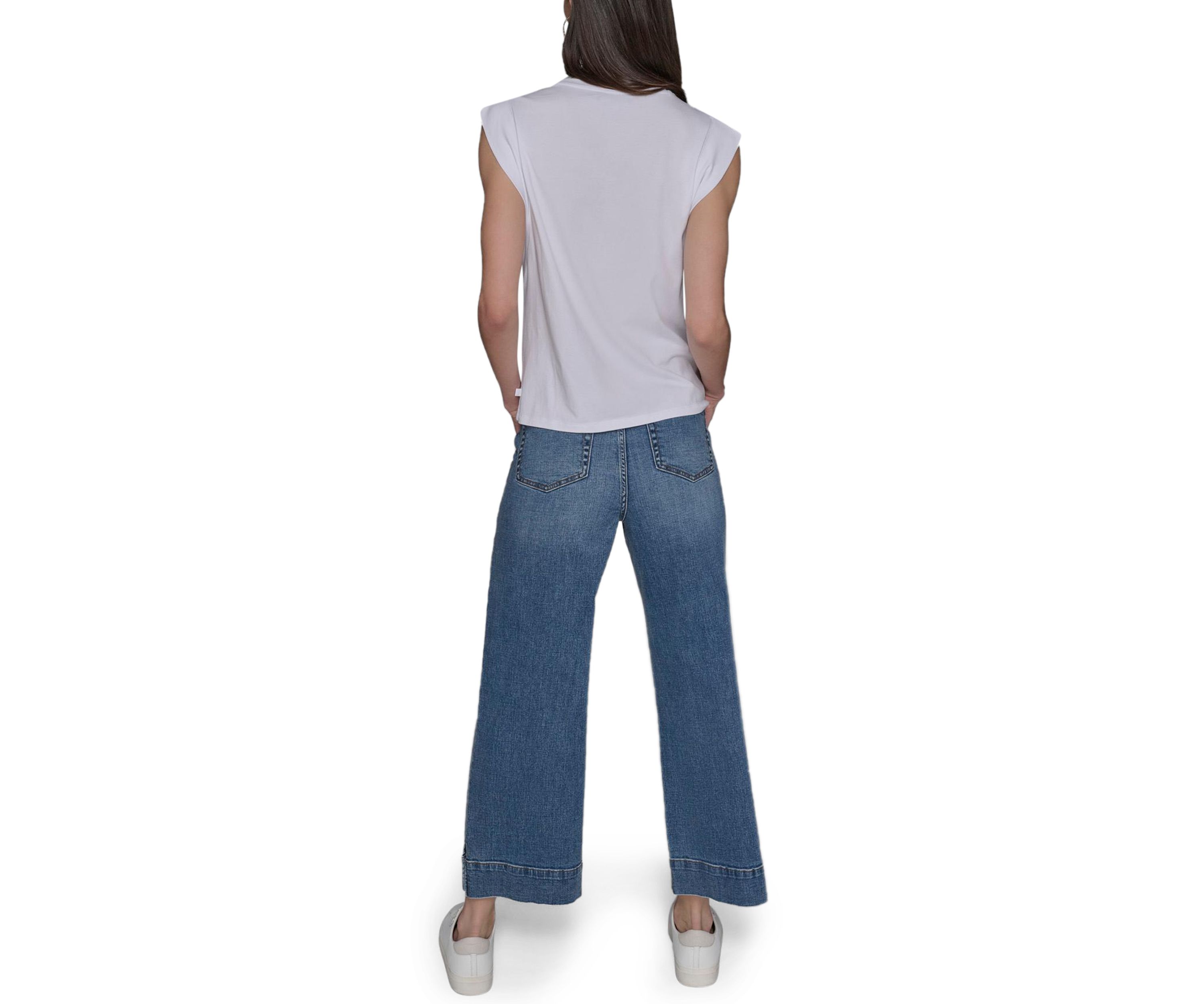 Womens Cest La Vie Graphic Stud Top