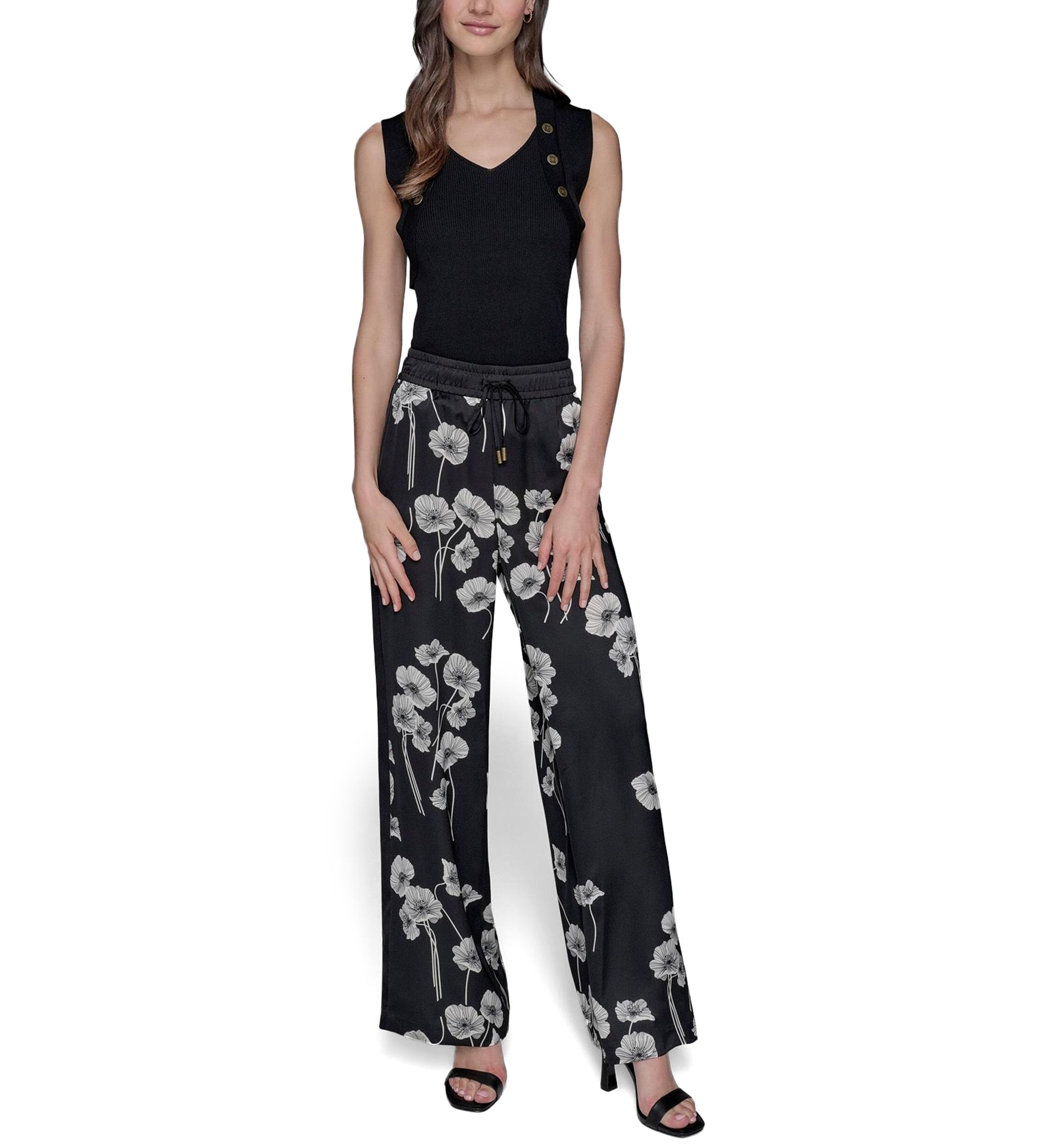 Womens Floral Printed Soft Pants
