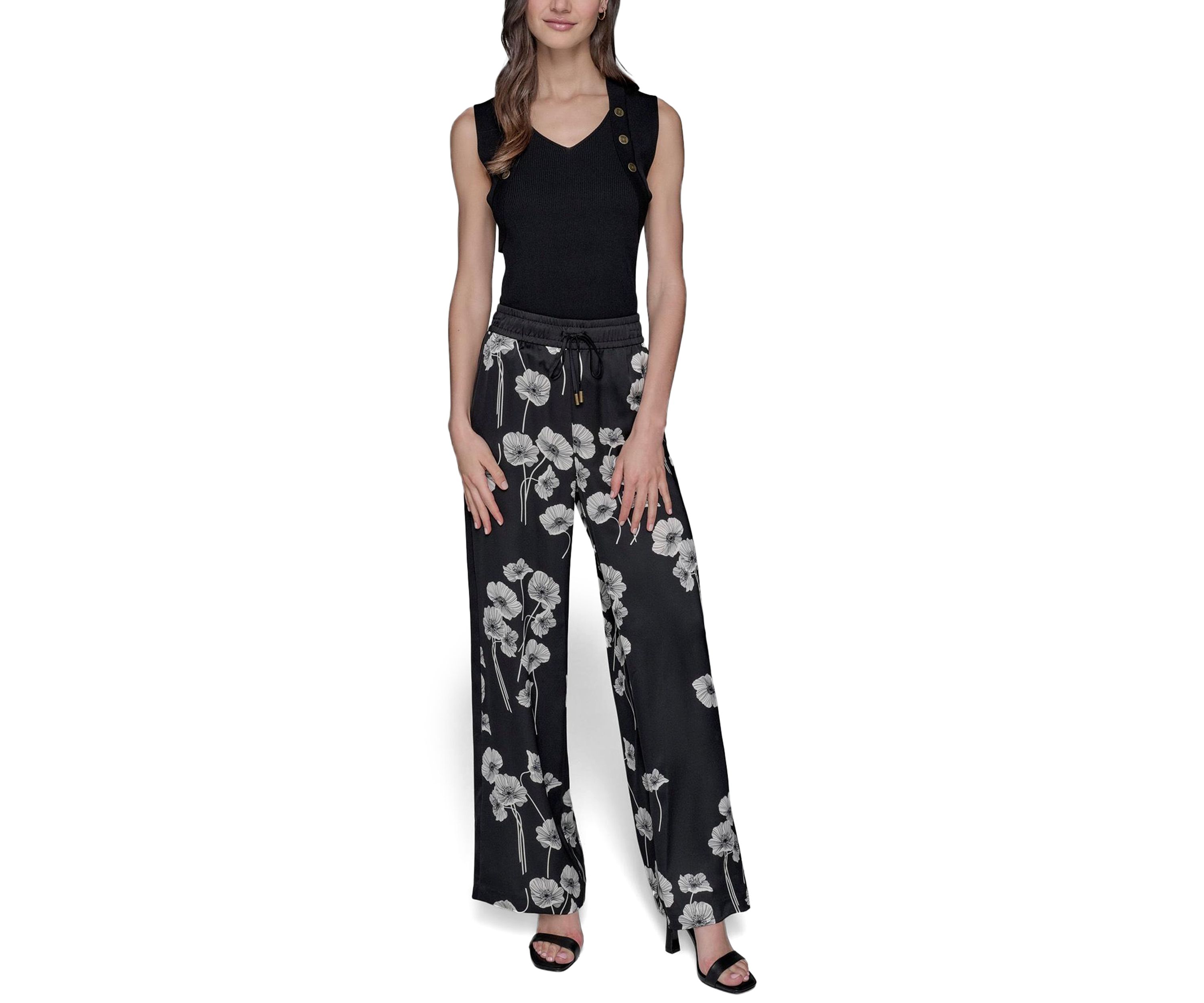 Womens Floral Printed Soft Pants