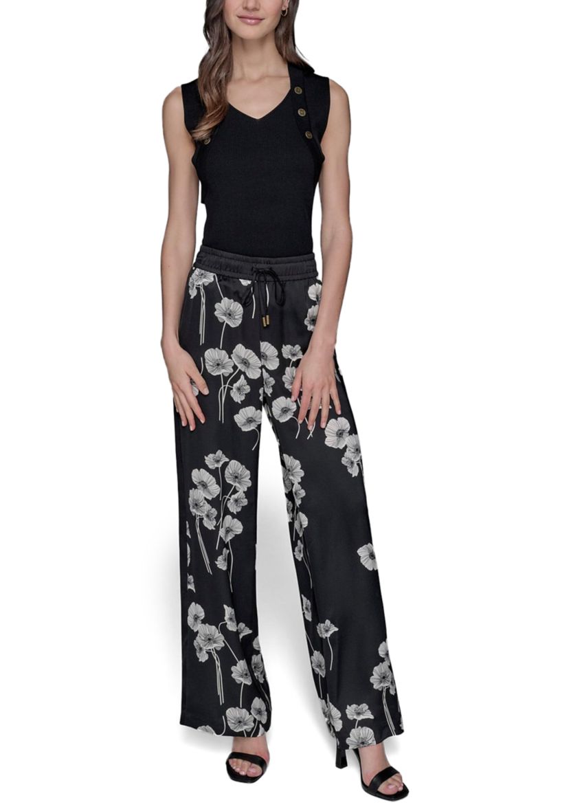 Womens Floral Printed Soft Pants
